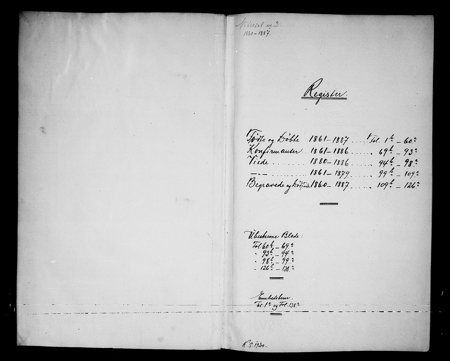 Nissedal kirkebøker, SAKO/A-288/G/Ga/L0002: Klokkerbok nr. I 2, 1861-1887