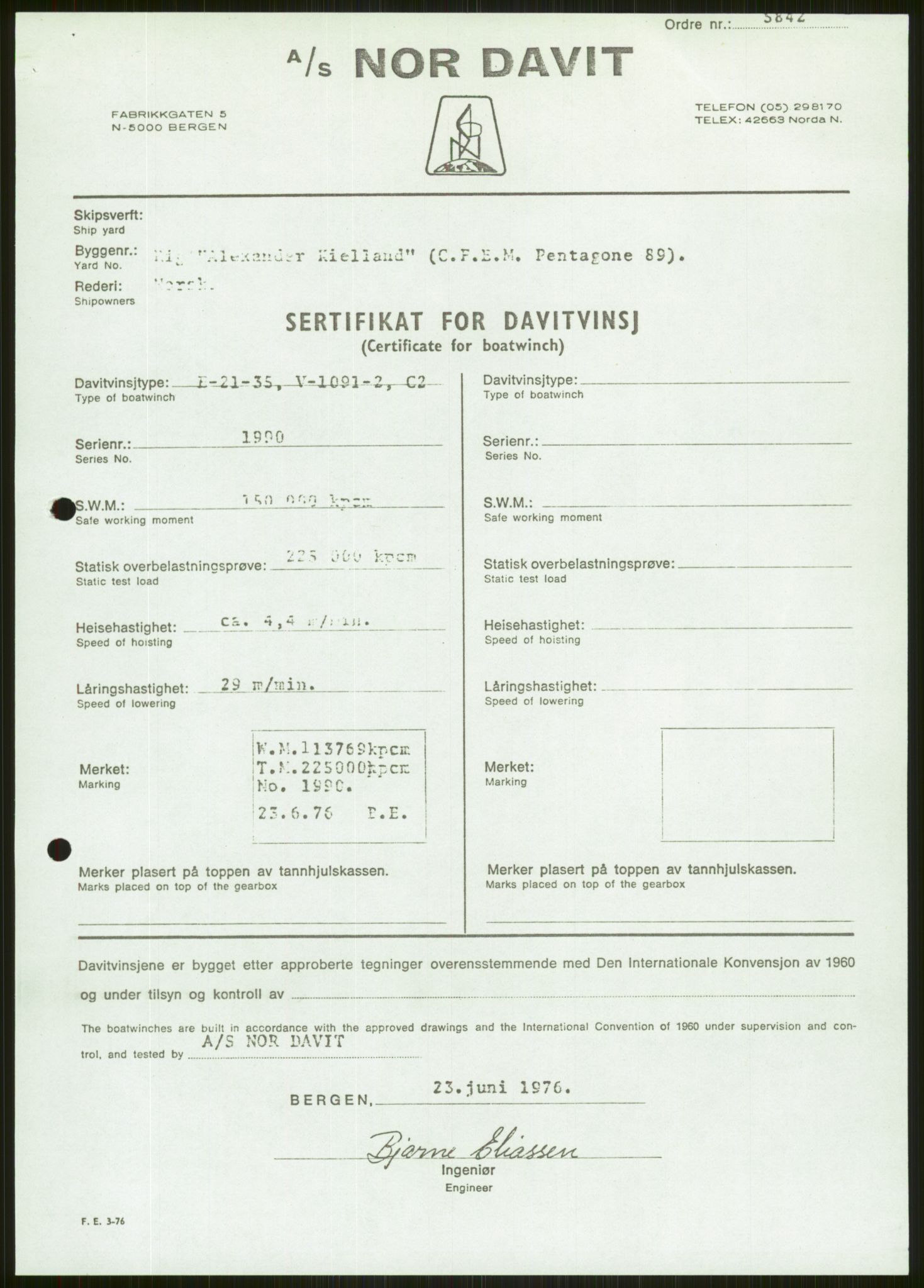 Justisdepartementet, Granskningskommisjonen ved Alexander Kielland-ulykken 27.3.1980, RA/S-1165/D/L0006: A Alexander L. Kielland (Doku.liste + A3-A6, A11-A13, A18-A20-A21, A23, A31 av 31)/Dykkerjournaler, 1980-1981, s. 439