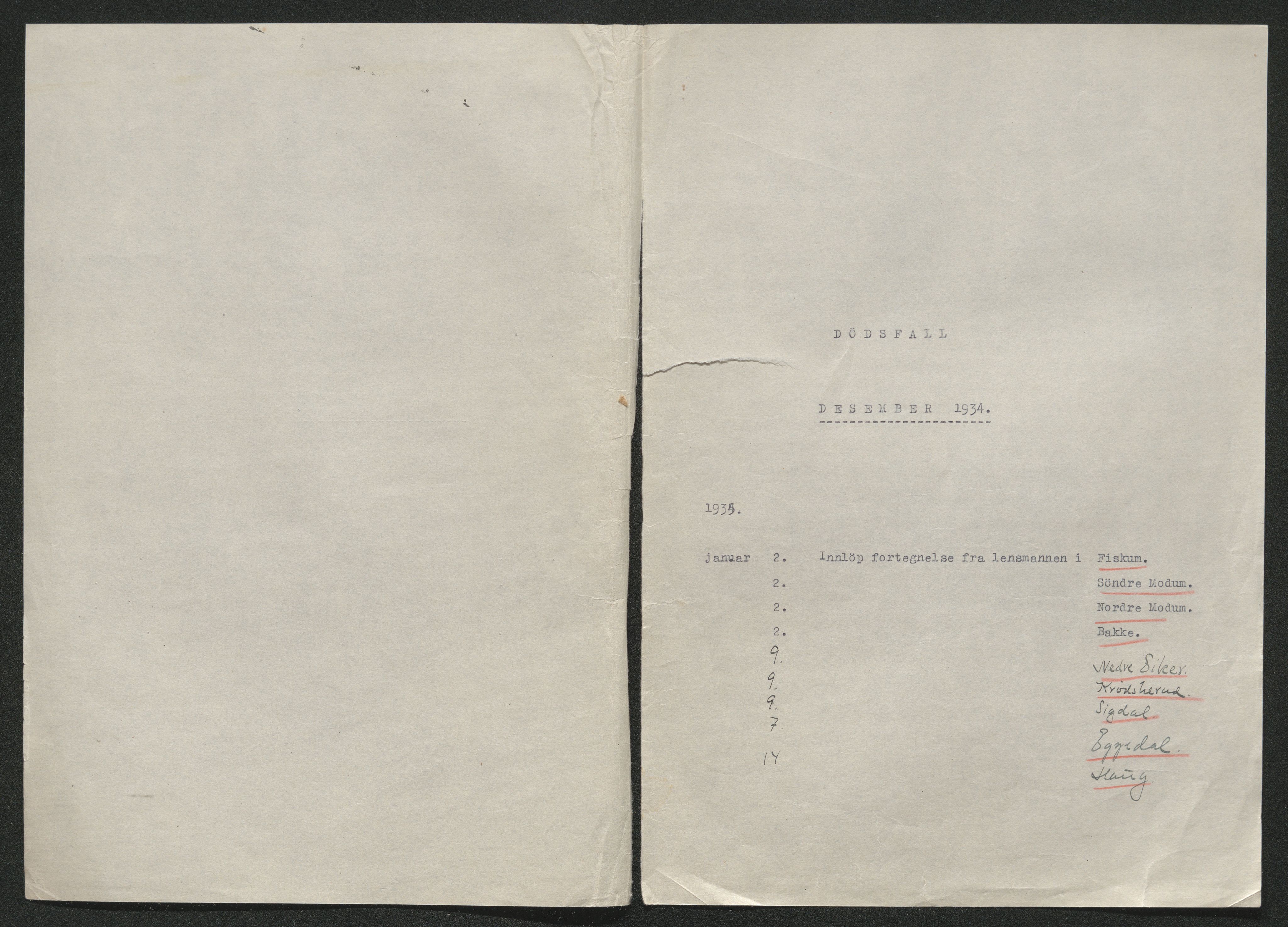 Eiker, Modum og Sigdal sorenskriveri, AV/SAKO-A-123/H/Ha/Hab/L0049: Dødsfallsmeldinger, 1934, s. 945