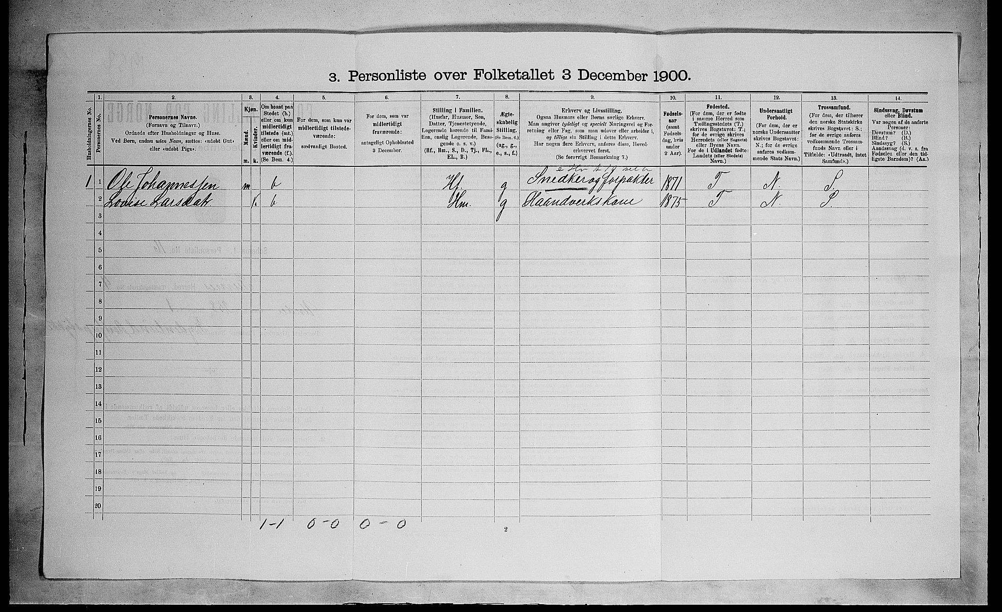 SAH, Folketelling 1900 for 0413 Furnes herred, 1900, s. 749