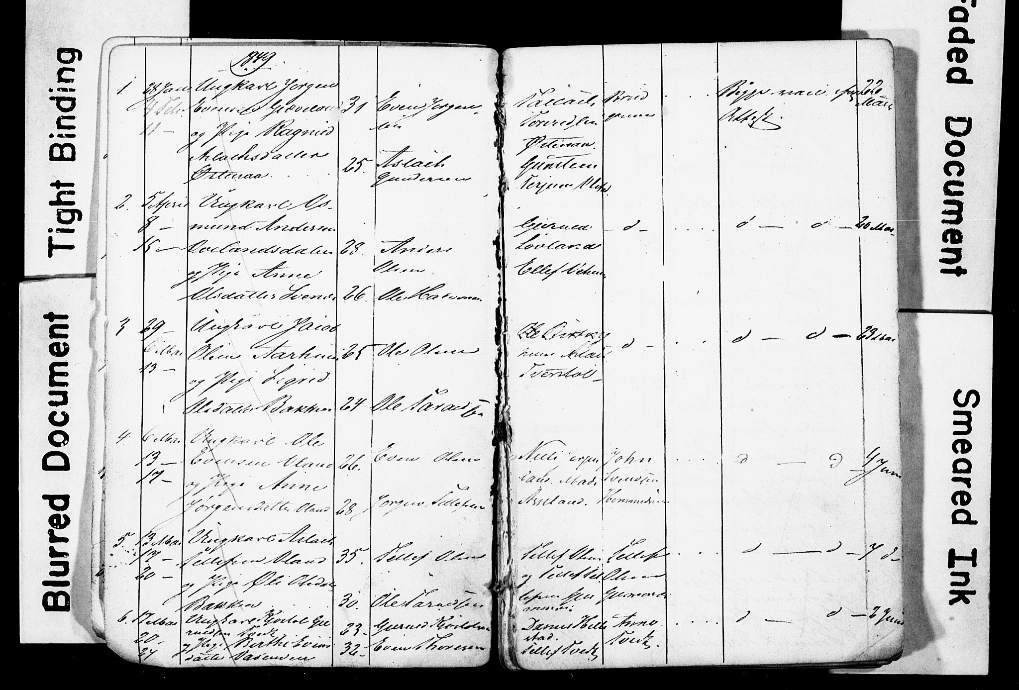 Åmli sokneprestkontor, AV/SAK-1111-0050/F/Ff/L0001: Kladd til kirkebok nr. A VI 19, 1848-1864