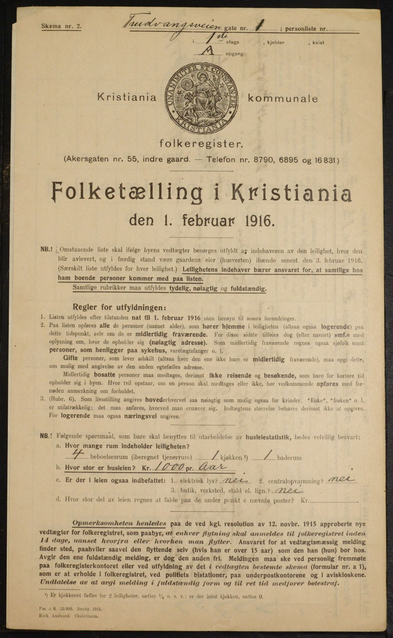 OBA, Kommunal folketelling 1.2.1916 for Kristiania, 1916, s. 120507