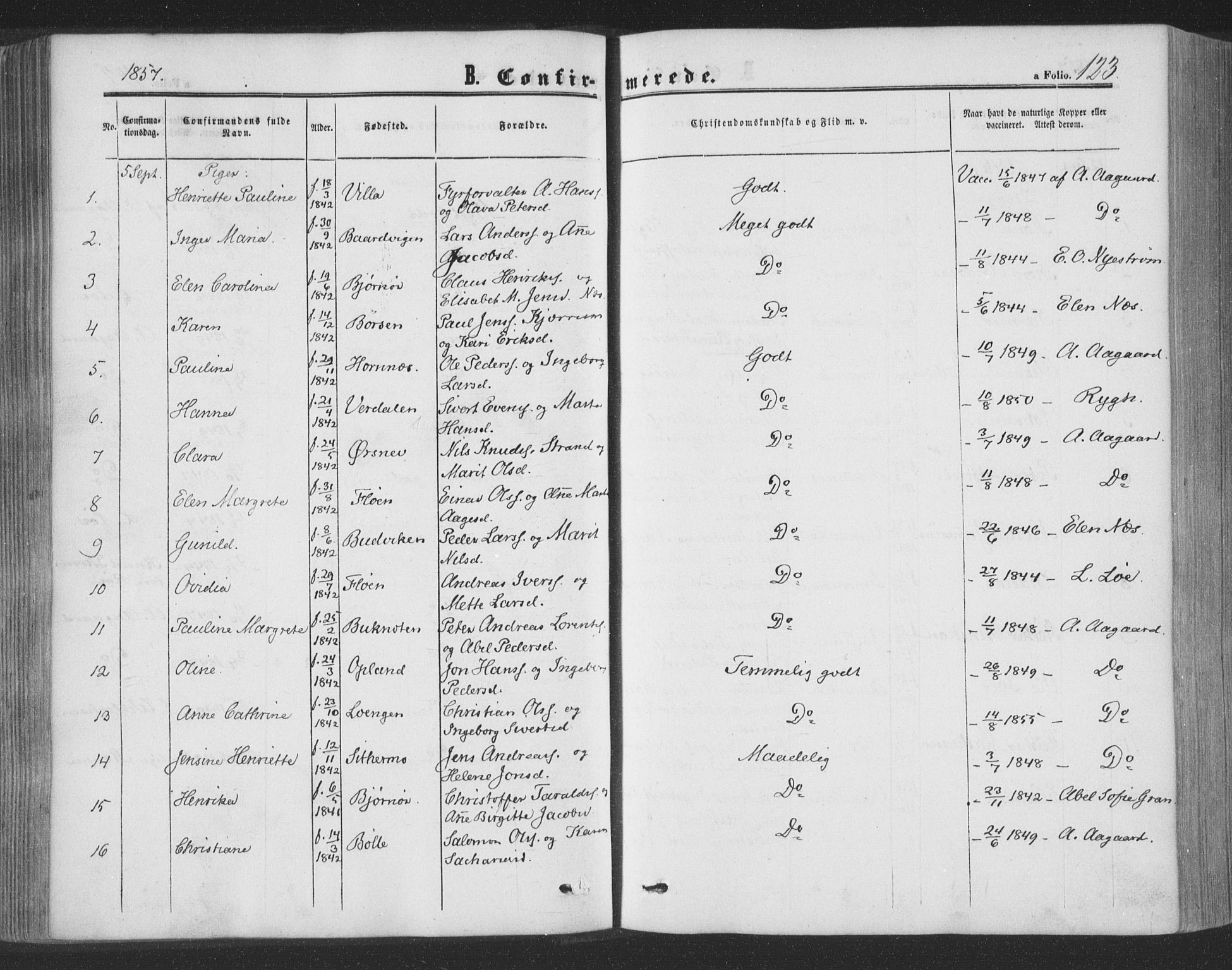 Ministerialprotokoller, klokkerbøker og fødselsregistre - Nord-Trøndelag, AV/SAT-A-1458/773/L0615: Ministerialbok nr. 773A06, 1857-1870, s. 123