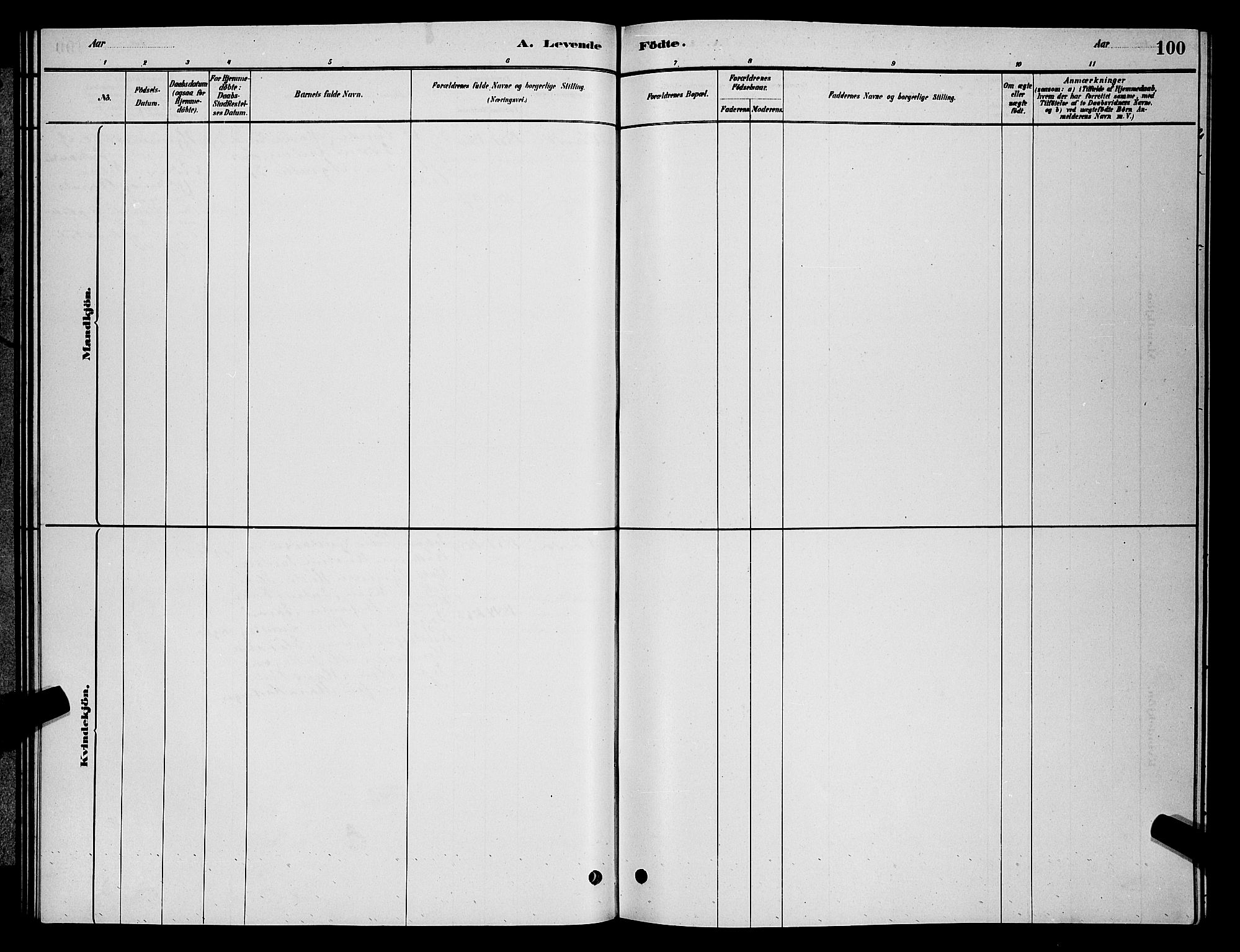 Vardø sokneprestkontor, AV/SATØ-S-1332/H/Hb/L0004klokker: Klokkerbok nr. 4, 1879-1887, s. 100