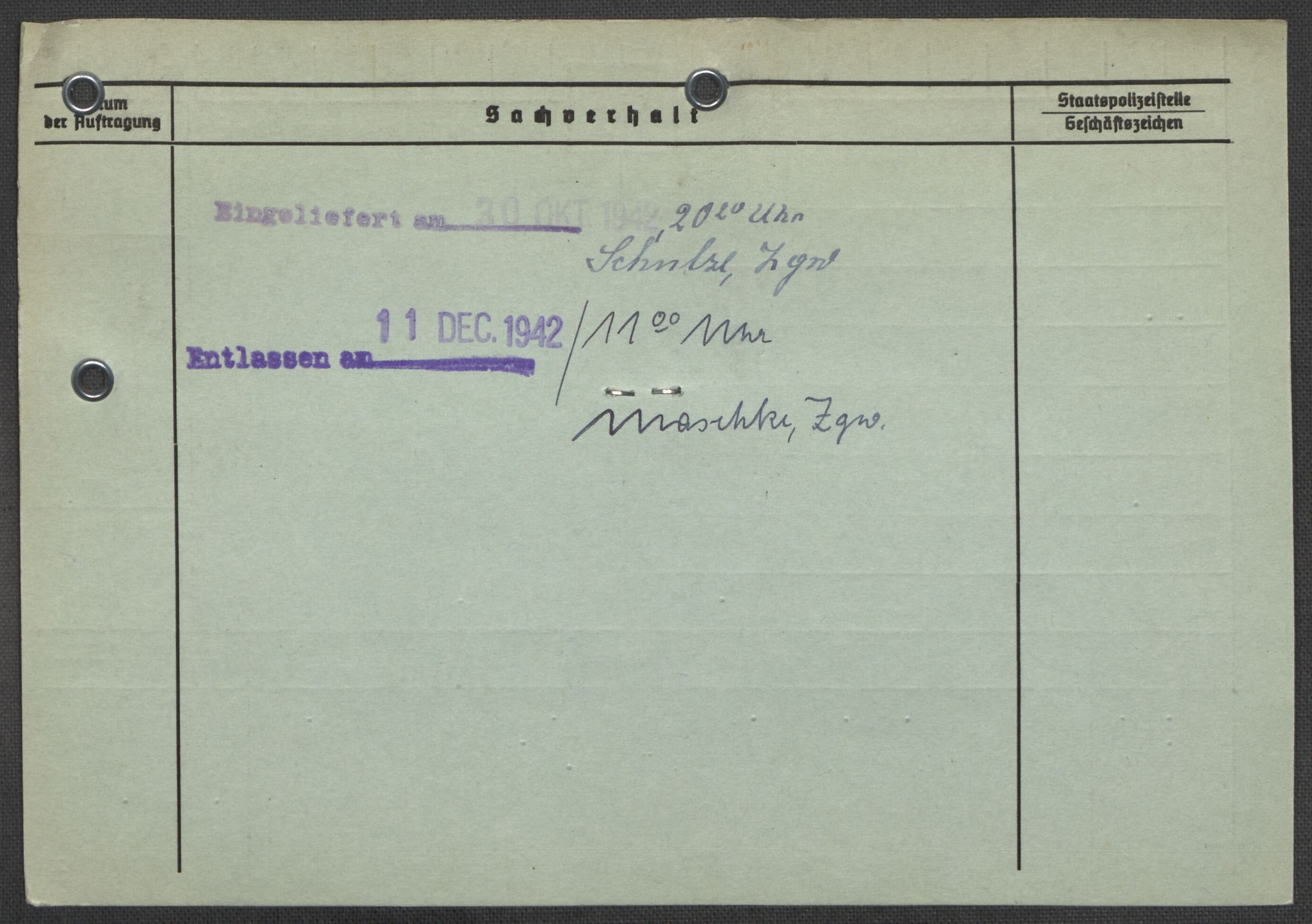 Befehlshaber der Sicherheitspolizei und des SD, AV/RA-RAFA-5969/E/Ea/Eaa/L0007: Register over norske fanger i Møllergata 19: Lundb-N, 1940-1945, s. 873