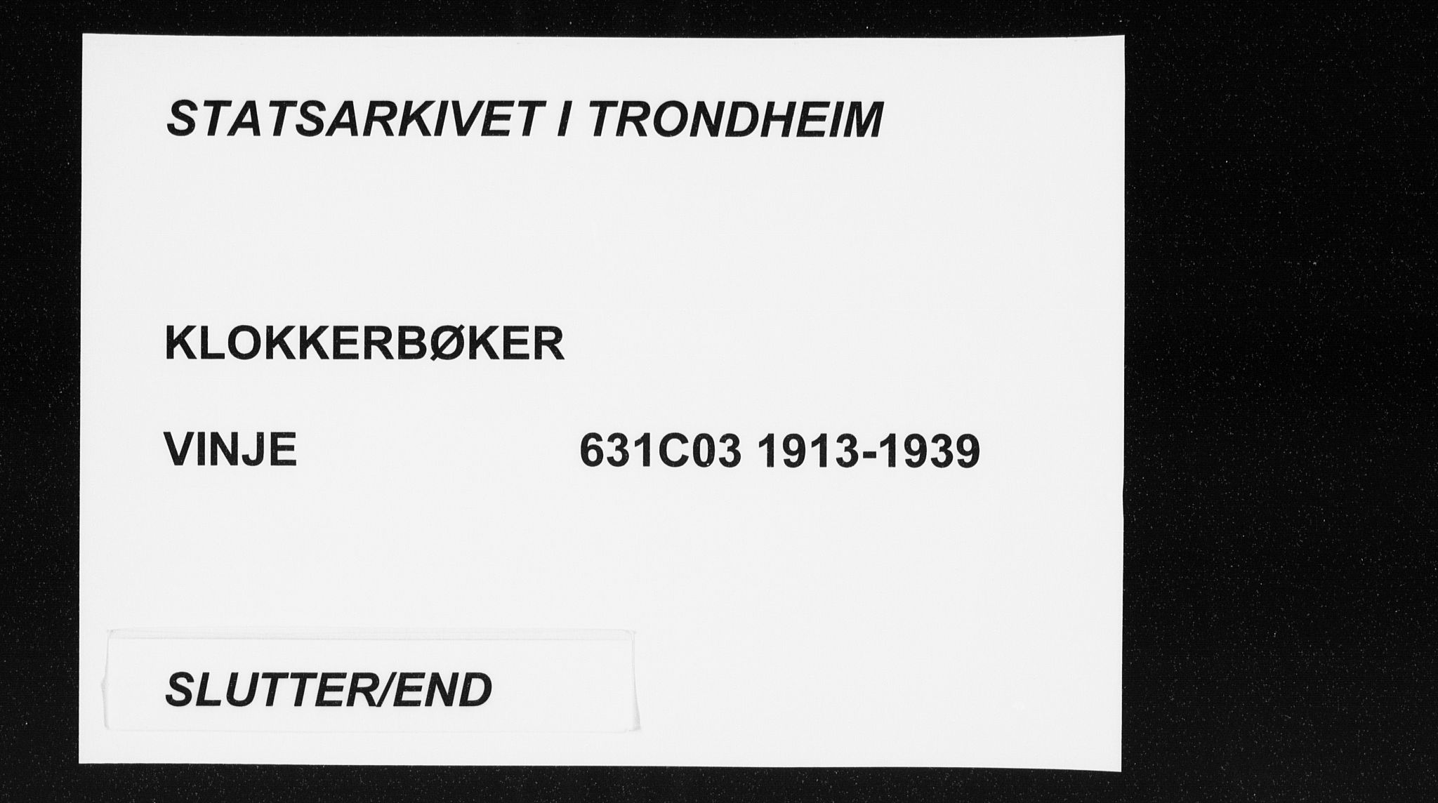 Ministerialprotokoller, klokkerbøker og fødselsregistre - Sør-Trøndelag, AV/SAT-A-1456/631/L0515: Klokkerbok nr. 631C03, 1913-1939