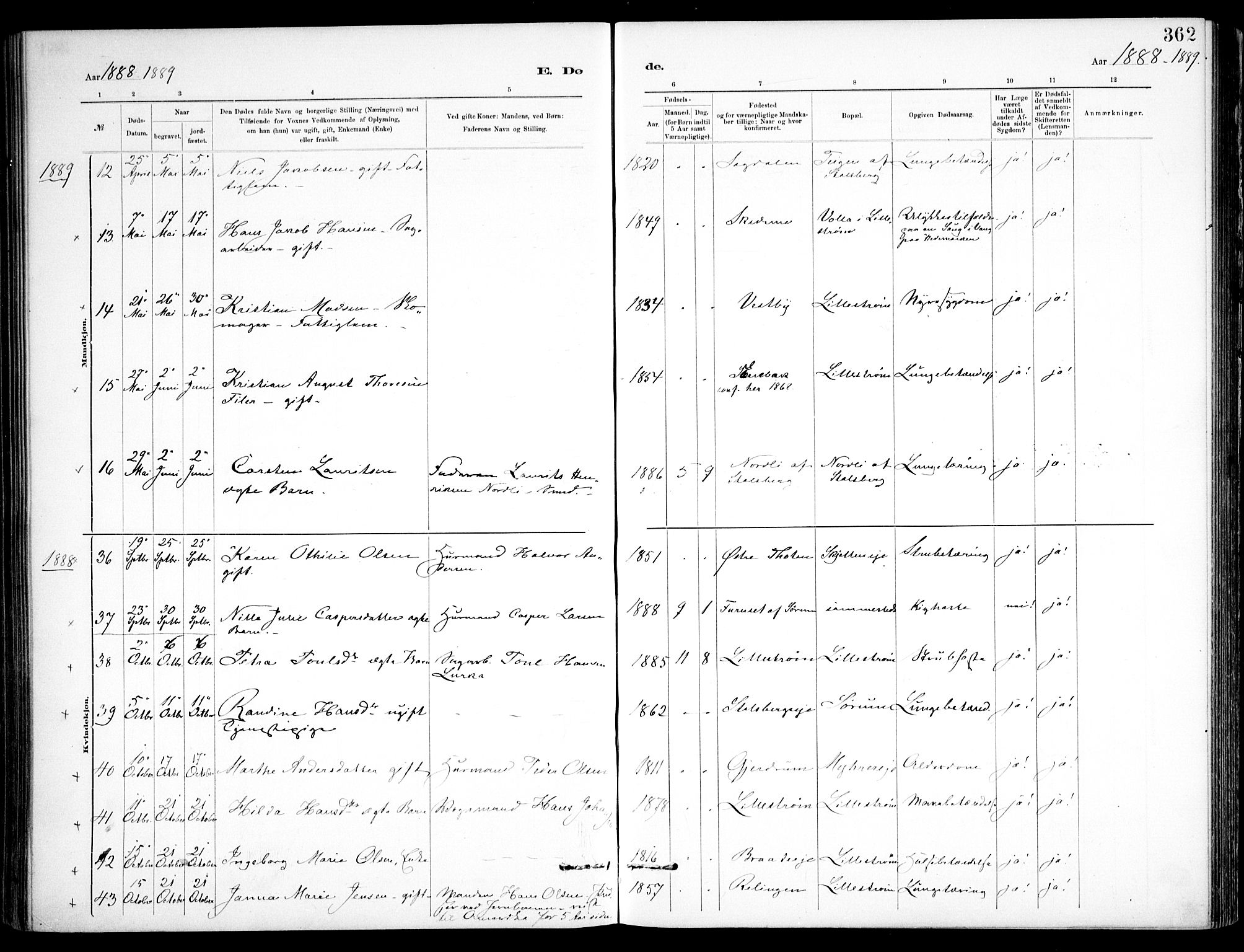 Skedsmo prestekontor Kirkebøker, SAO/A-10033a/F/Fa/L0013: Ministerialbok nr. I 13, 1883-1891, s. 362