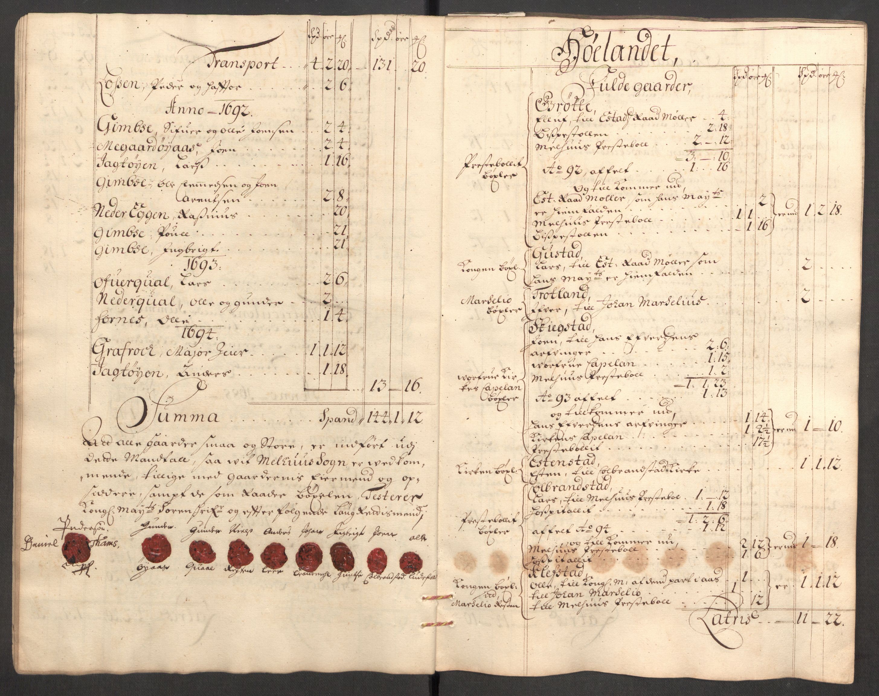 Rentekammeret inntil 1814, Reviderte regnskaper, Fogderegnskap, AV/RA-EA-4092/R60/L3946: Fogderegnskap Orkdal og Gauldal, 1696, s. 253