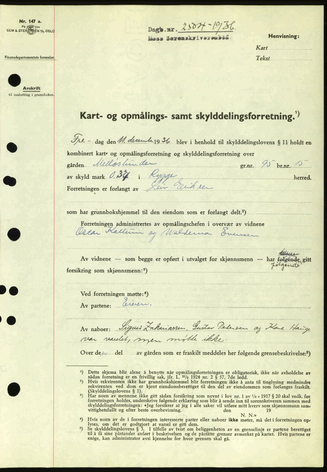 Moss sorenskriveri, SAO/A-10168: Pantebok nr. A2, 1936-1937, Dagboknr: 2504/1936