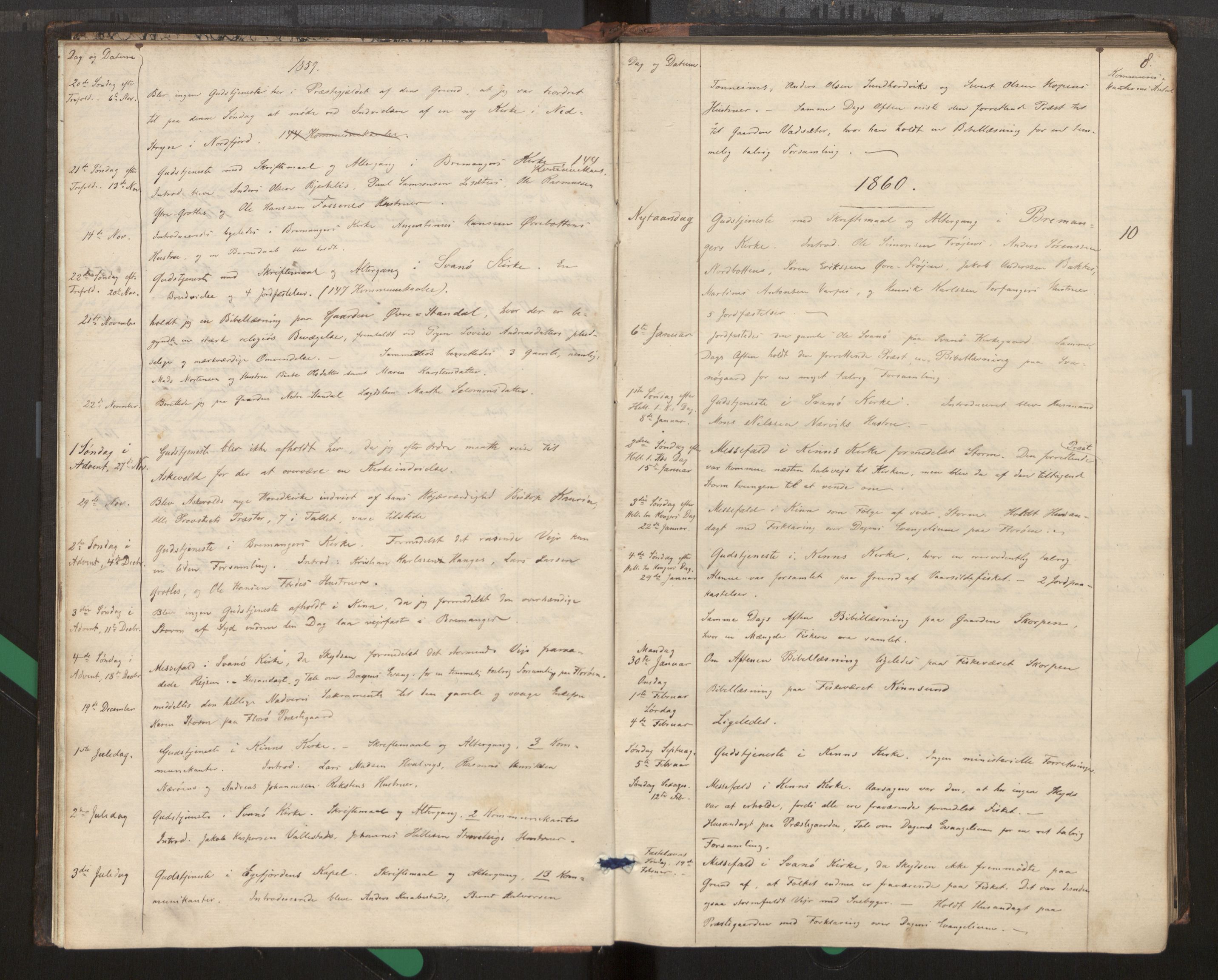 Kinn sokneprestembete, SAB/A-80801/H/Haa/Haag/L0002: Dagregister nr. G 2, 1859-1890, s. 8