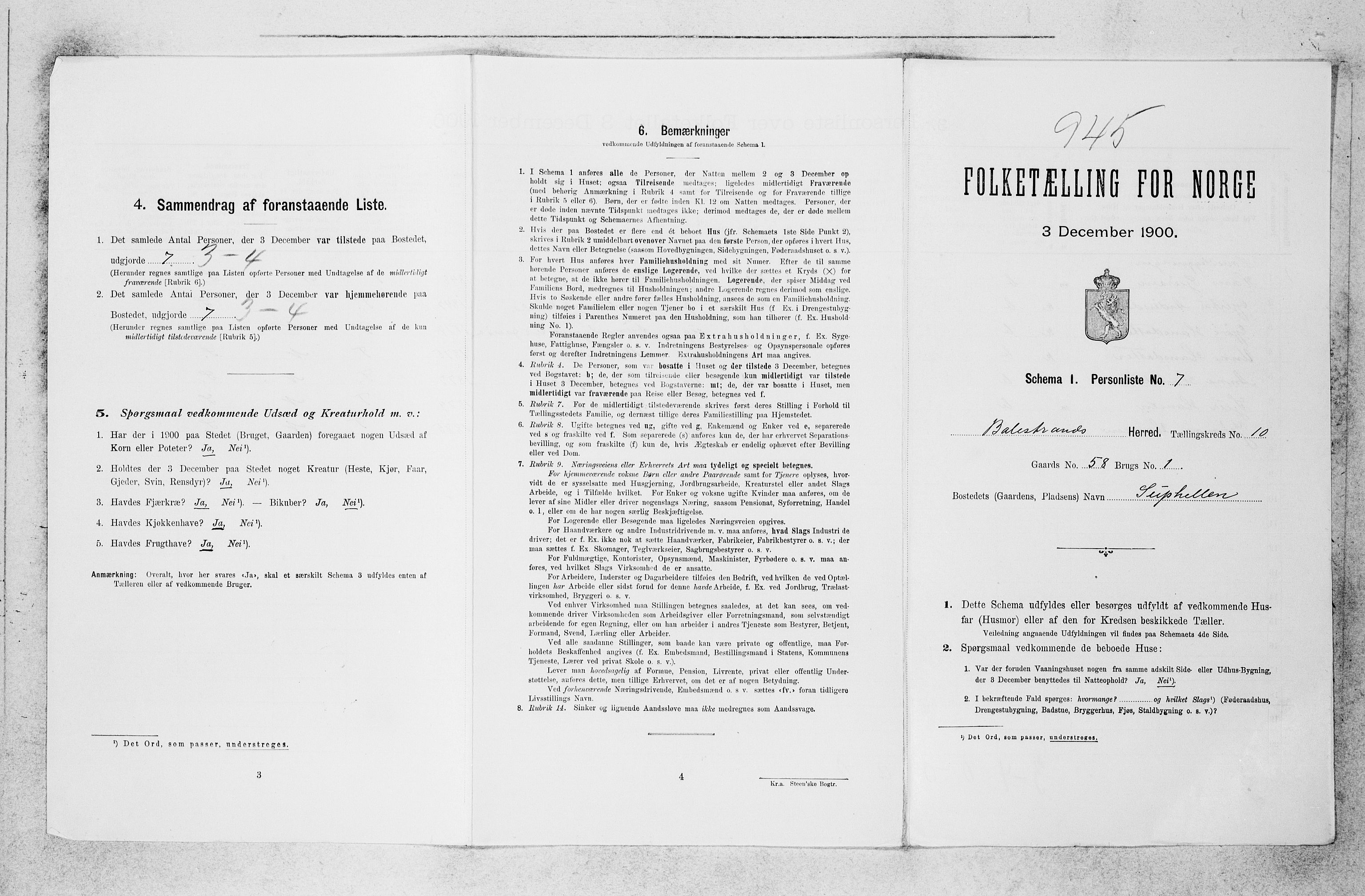 SAB, Folketelling 1900 for 1418 Balestrand herred, 1900, s. 641