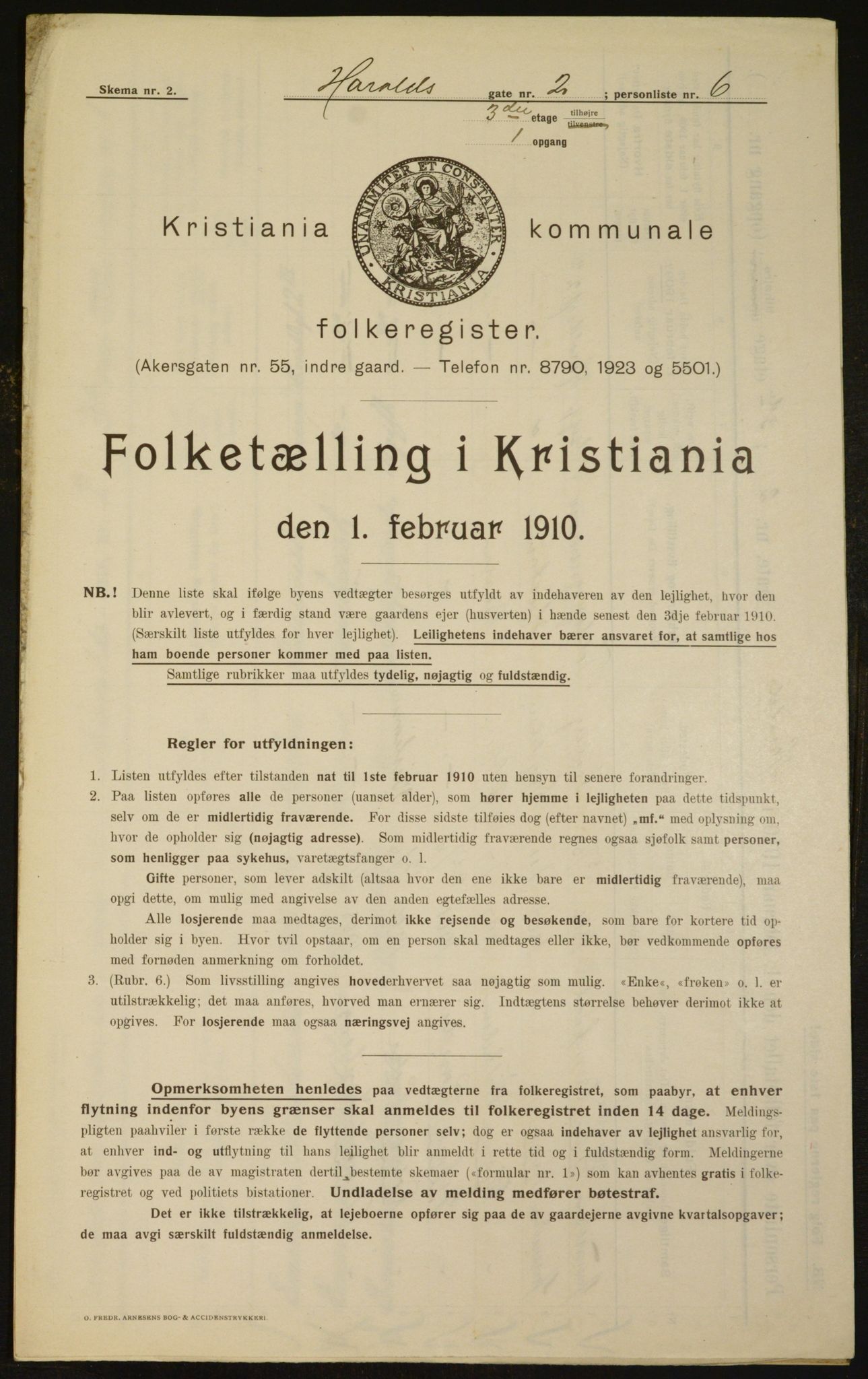 OBA, Kommunal folketelling 1.2.1910 for Kristiania, 1910, s. 32864