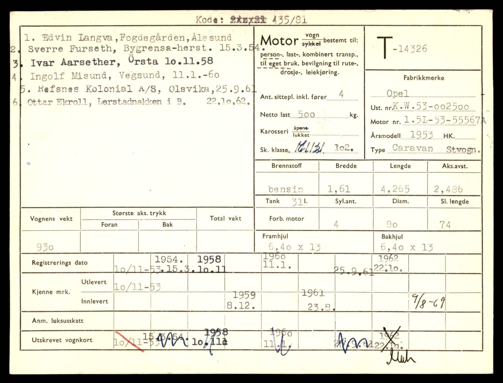 Møre og Romsdal vegkontor - Ålesund trafikkstasjon, AV/SAT-A-4099/F/Fe/L0045: Registreringskort for kjøretøy T 14320 - T 14444, 1927-1998, s. 189