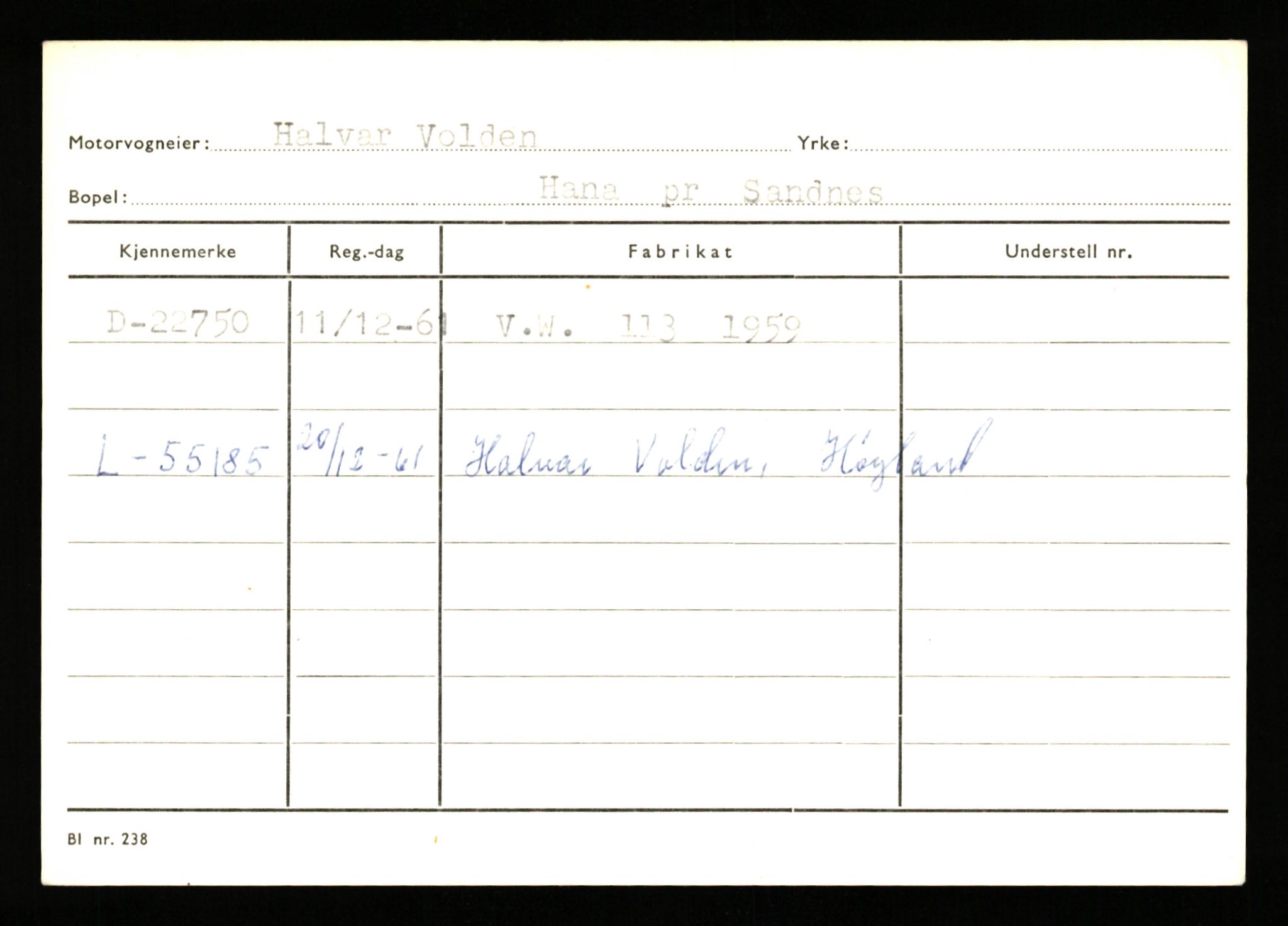 Stavanger trafikkstasjon, AV/SAST-A-101942/0/G/L0004: Registreringsnummer: 15497 - 22957, 1930-1971, s. 3103