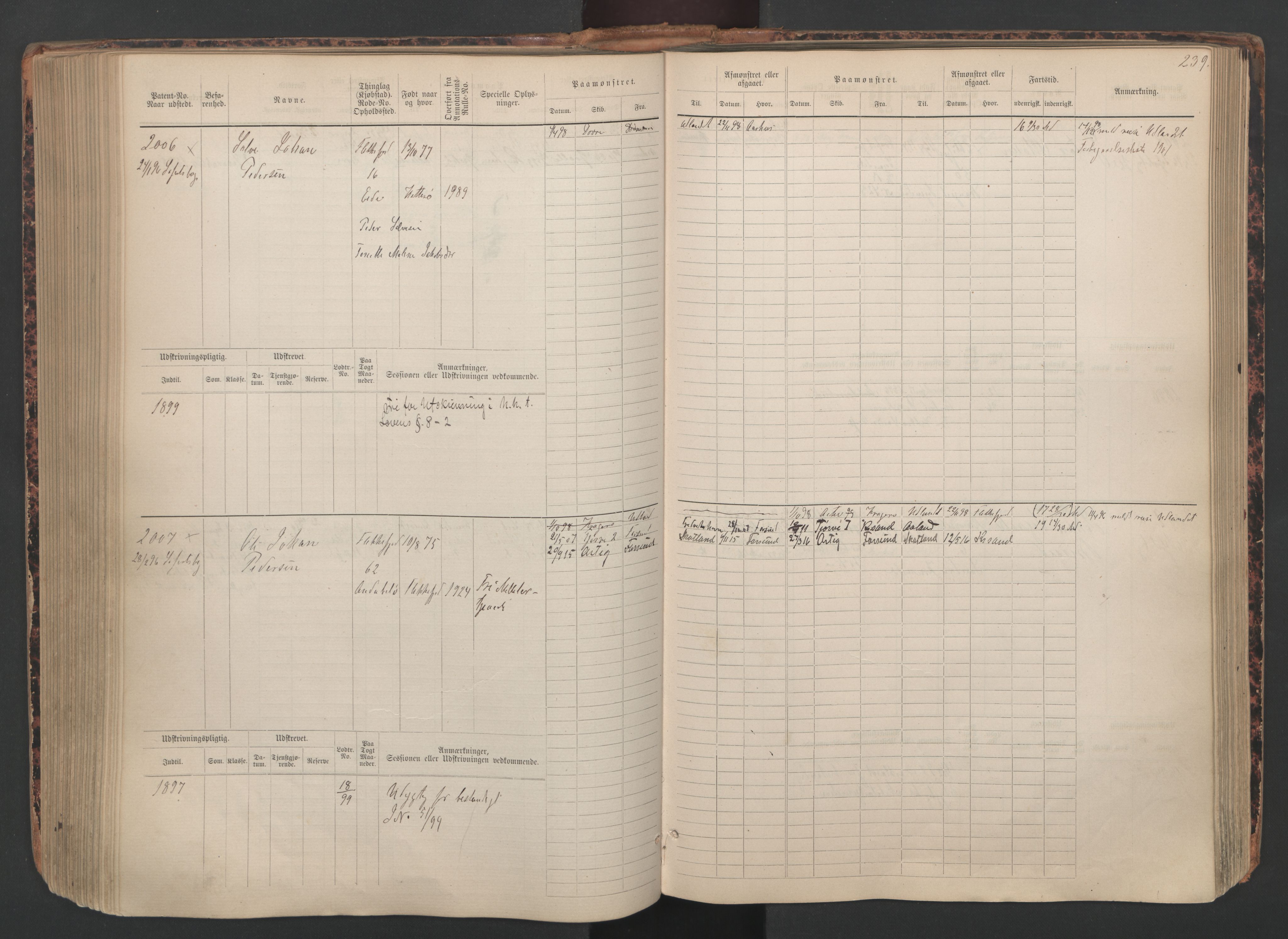 Flekkefjord mønstringskrets, AV/SAK-2031-0018/F/Fb/L0010: Hovedrulle nr 1534-2329, Æ-7, 1884-1948, s. 241
