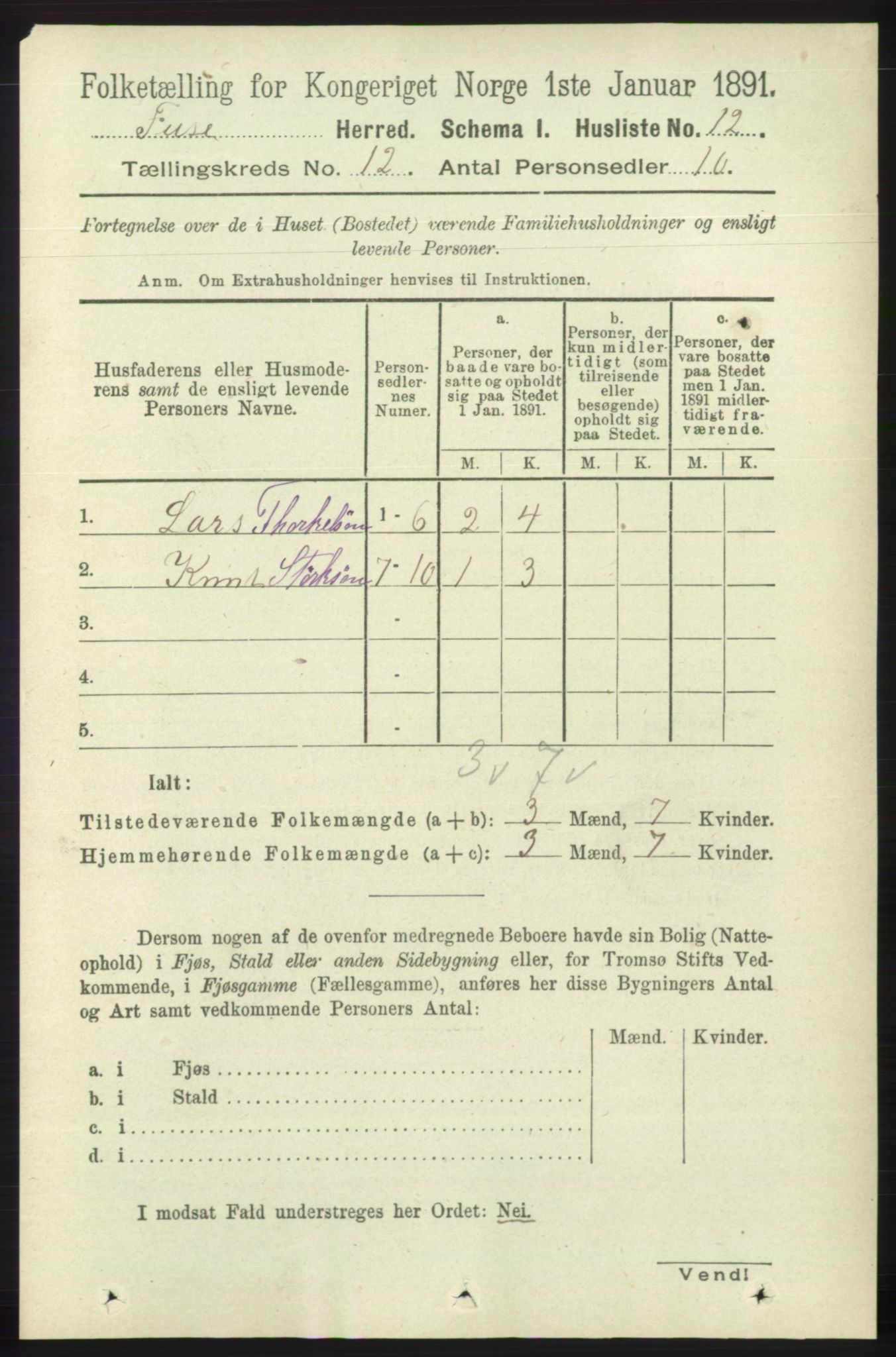 RA, Folketelling 1891 for 1241 Fusa herred, 1891, s. 2312