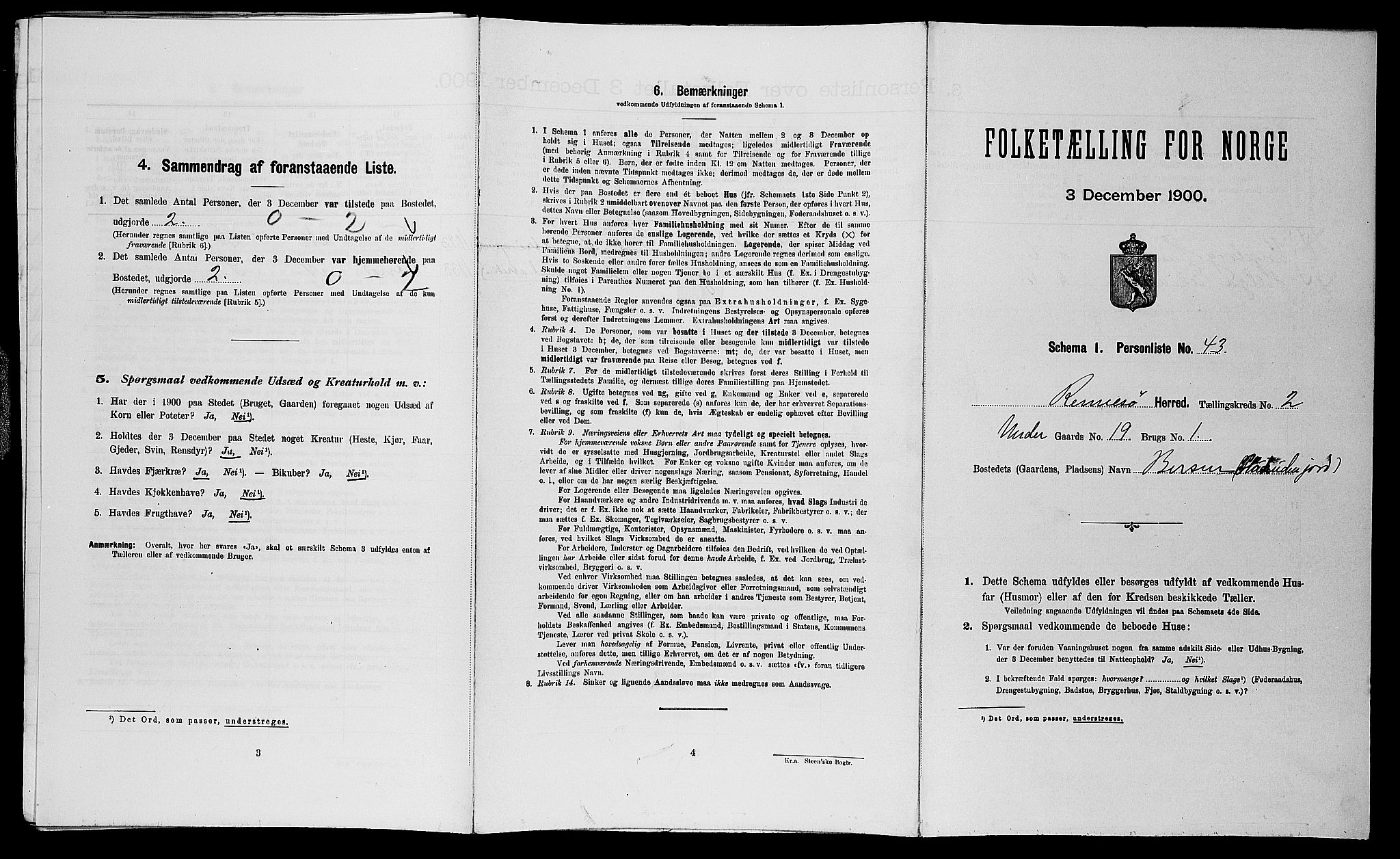 SAST, Folketelling 1900 for 1142 Rennesøy herred, 1900, s. 203