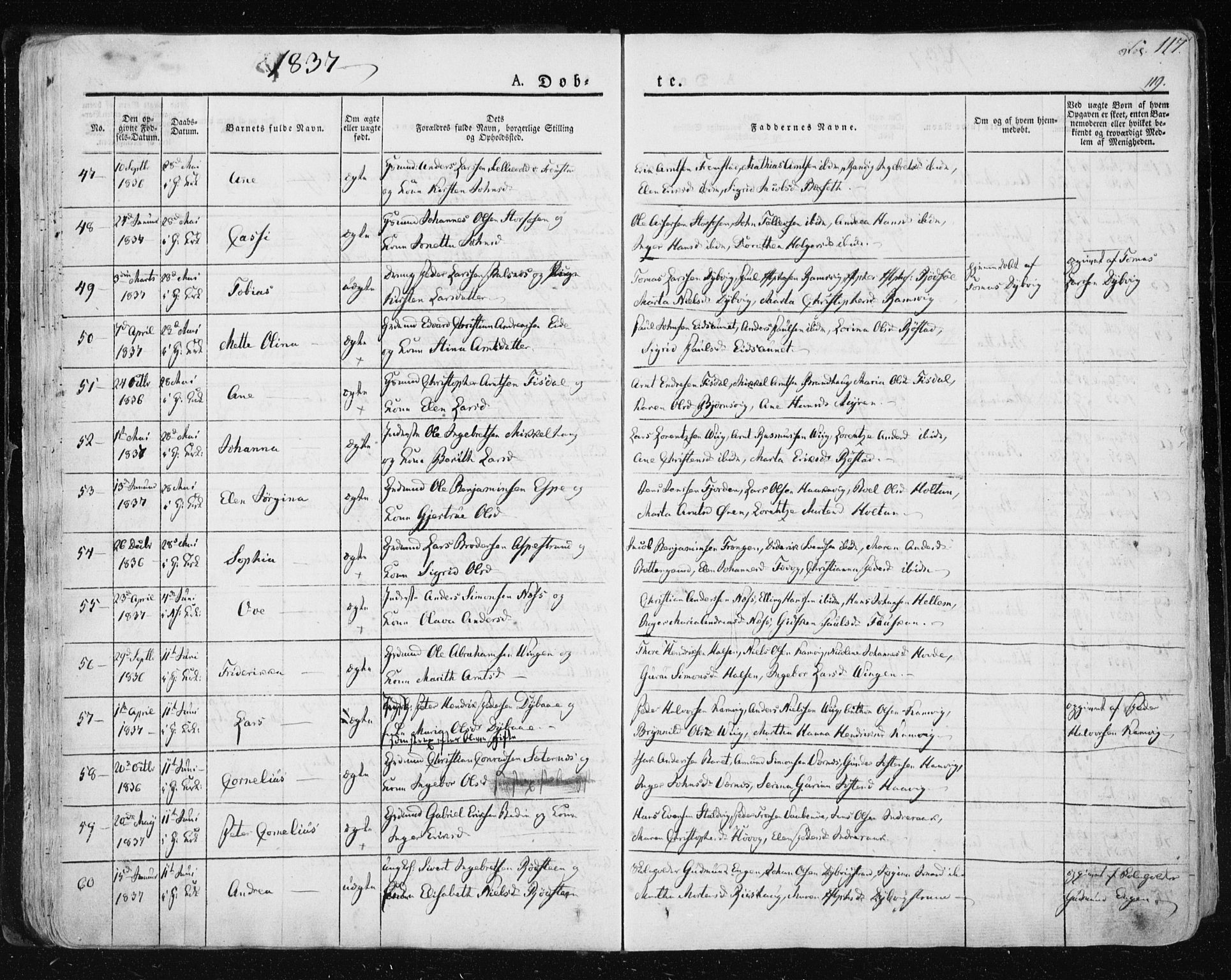 Ministerialprotokoller, klokkerbøker og fødselsregistre - Sør-Trøndelag, SAT/A-1456/659/L0735: Ministerialbok nr. 659A05, 1826-1841, s. 117