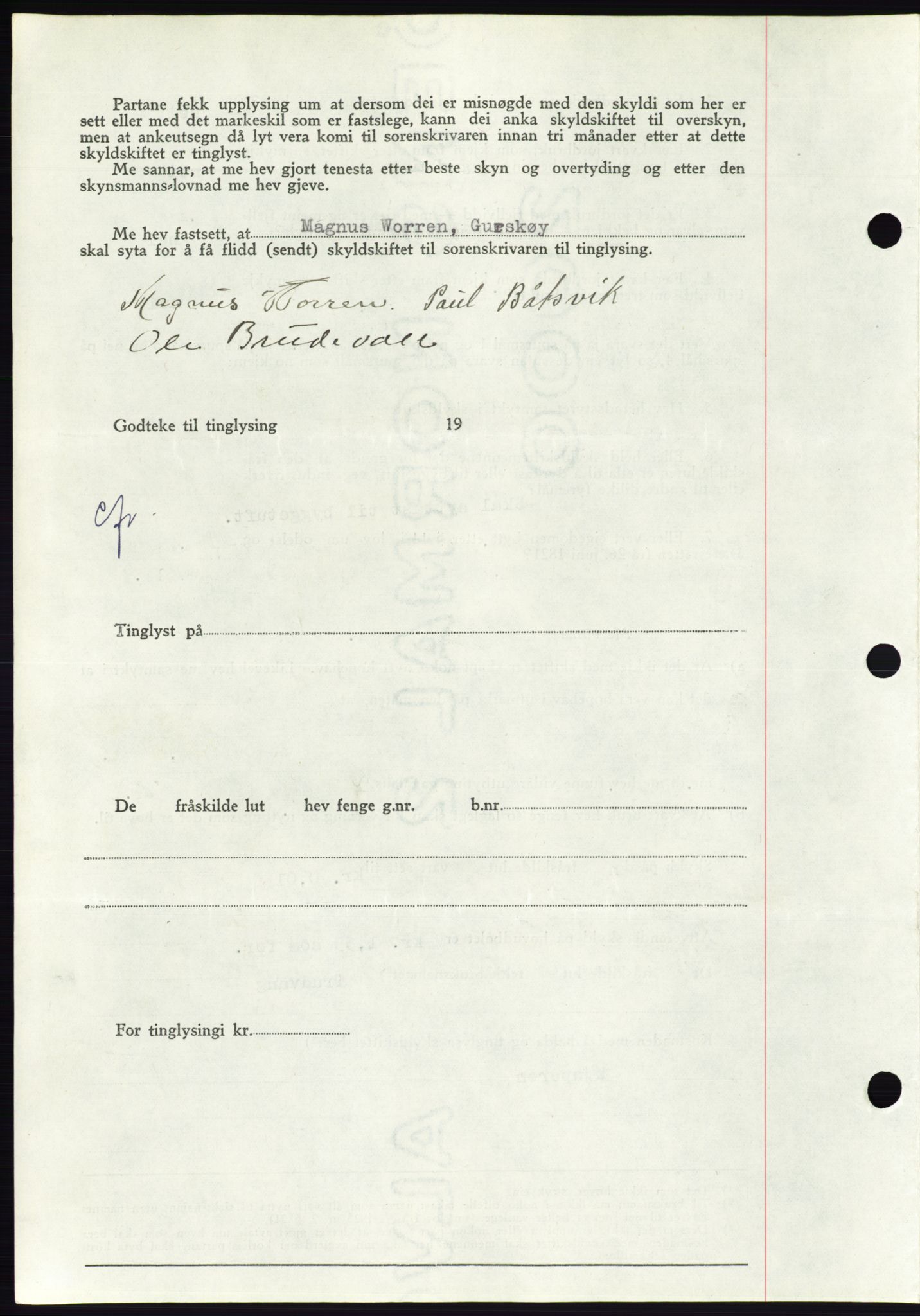 Søre Sunnmøre sorenskriveri, AV/SAT-A-4122/1/2/2C/L0078: Pantebok nr. 4A, 1946-1946, Dagboknr: 514/1946