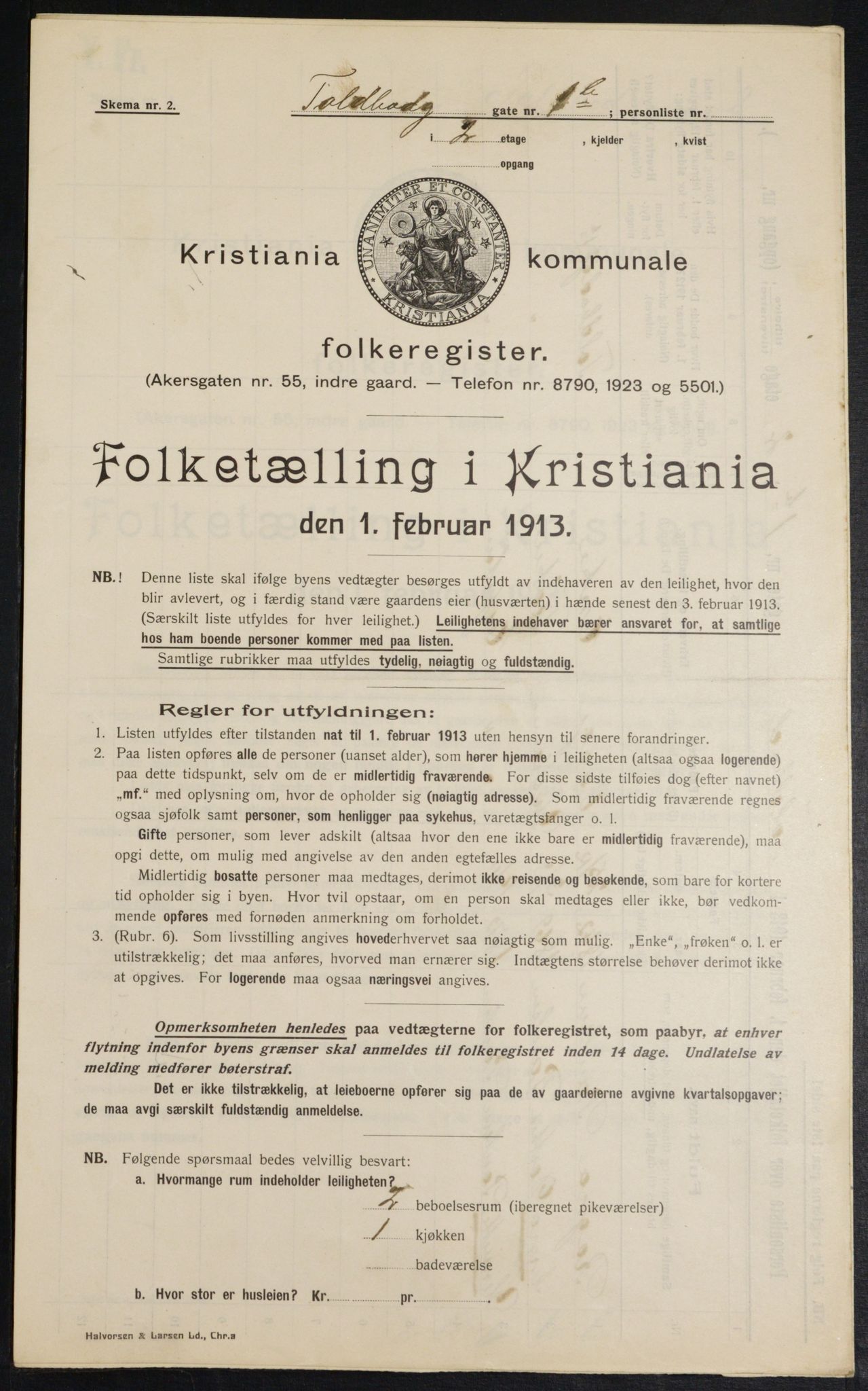 OBA, Kommunal folketelling 1.2.1913 for Kristiania, 1913, s. 113102