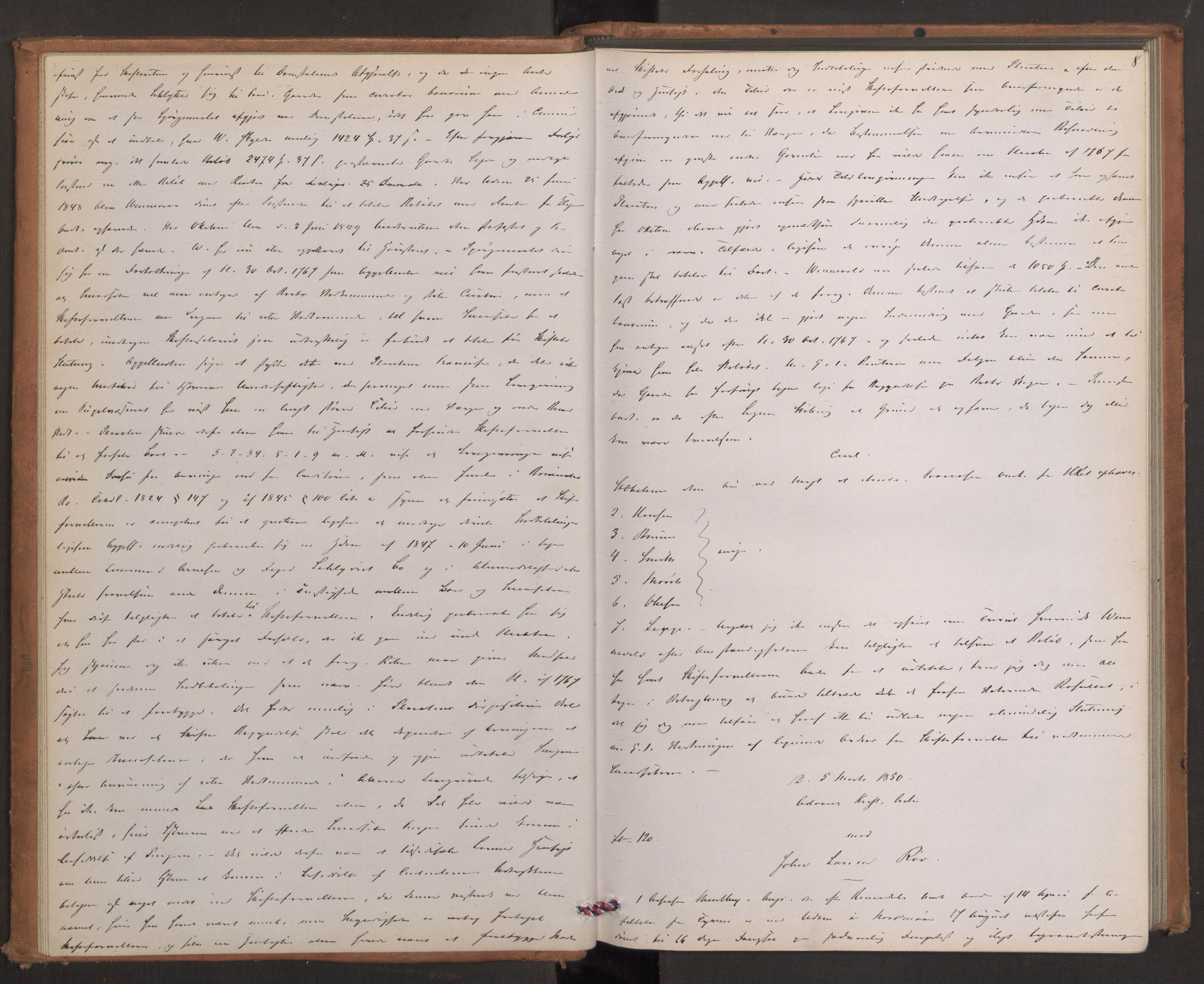 Høyesterett, AV/RA-S-1002/E/Eb/Ebb/L0043/0002: Voteringsprotokoller / Voteringsprotokoll, 1850, s. 7b-8a