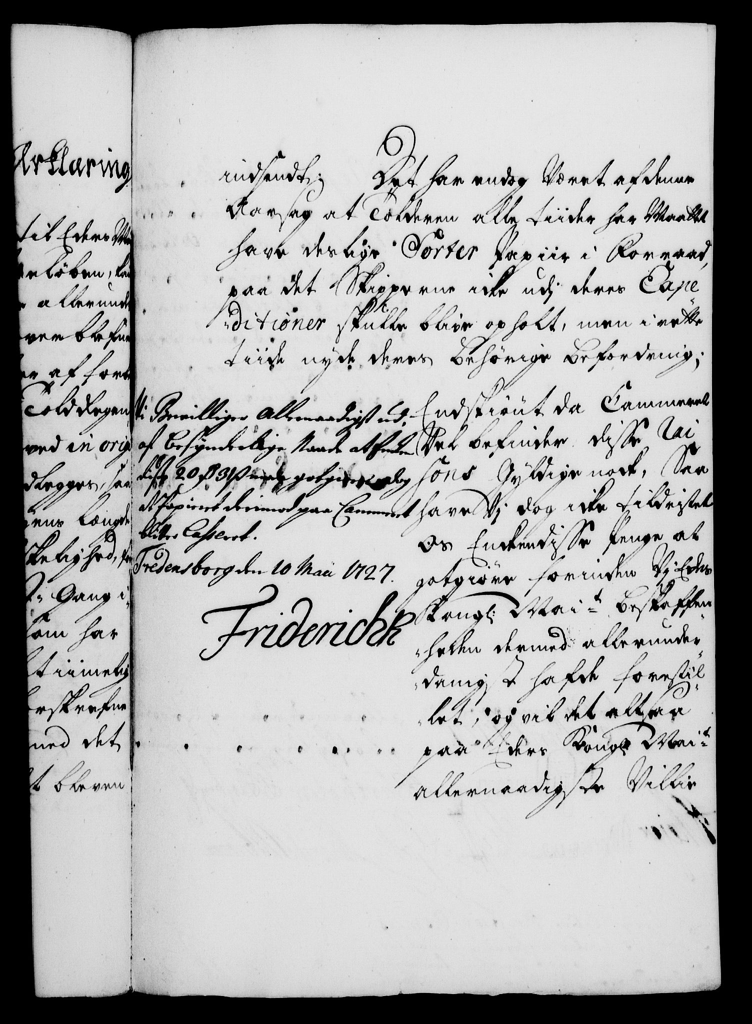 Rentekammeret, Kammerkanselliet, RA/EA-3111/G/Gf/Gfa/L0010: Norsk relasjons- og resolusjonsprotokoll (merket RK 52.10), 1727, s. 507