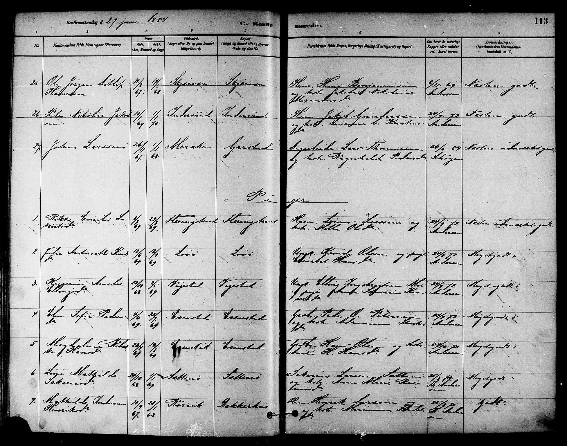 Ministerialprotokoller, klokkerbøker og fødselsregistre - Nord-Trøndelag, SAT/A-1458/786/L0686: Ministerialbok nr. 786A02, 1880-1887, s. 113