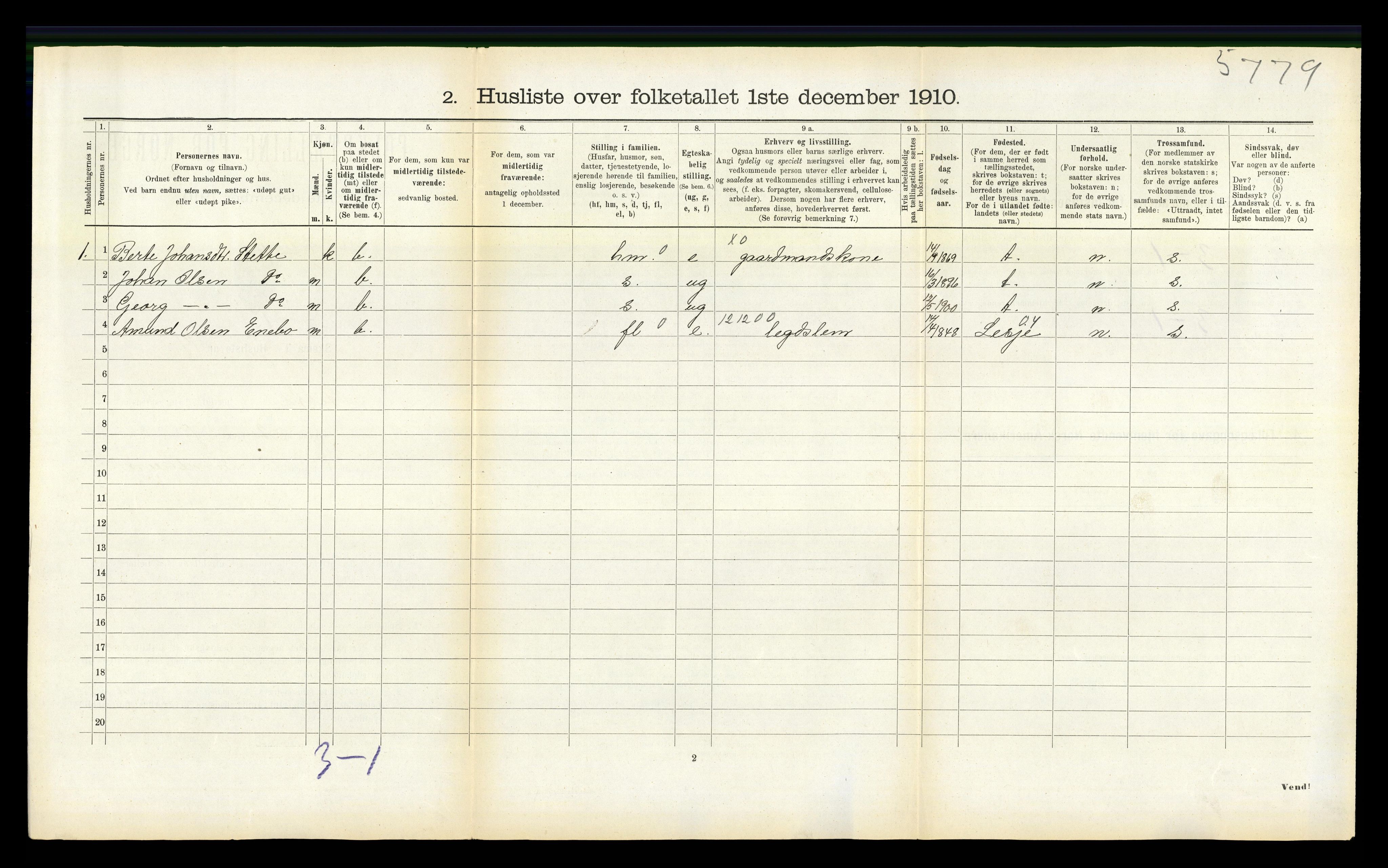 RA, Folketelling 1910 for 1529 Skodje herred, 1910, s. 314