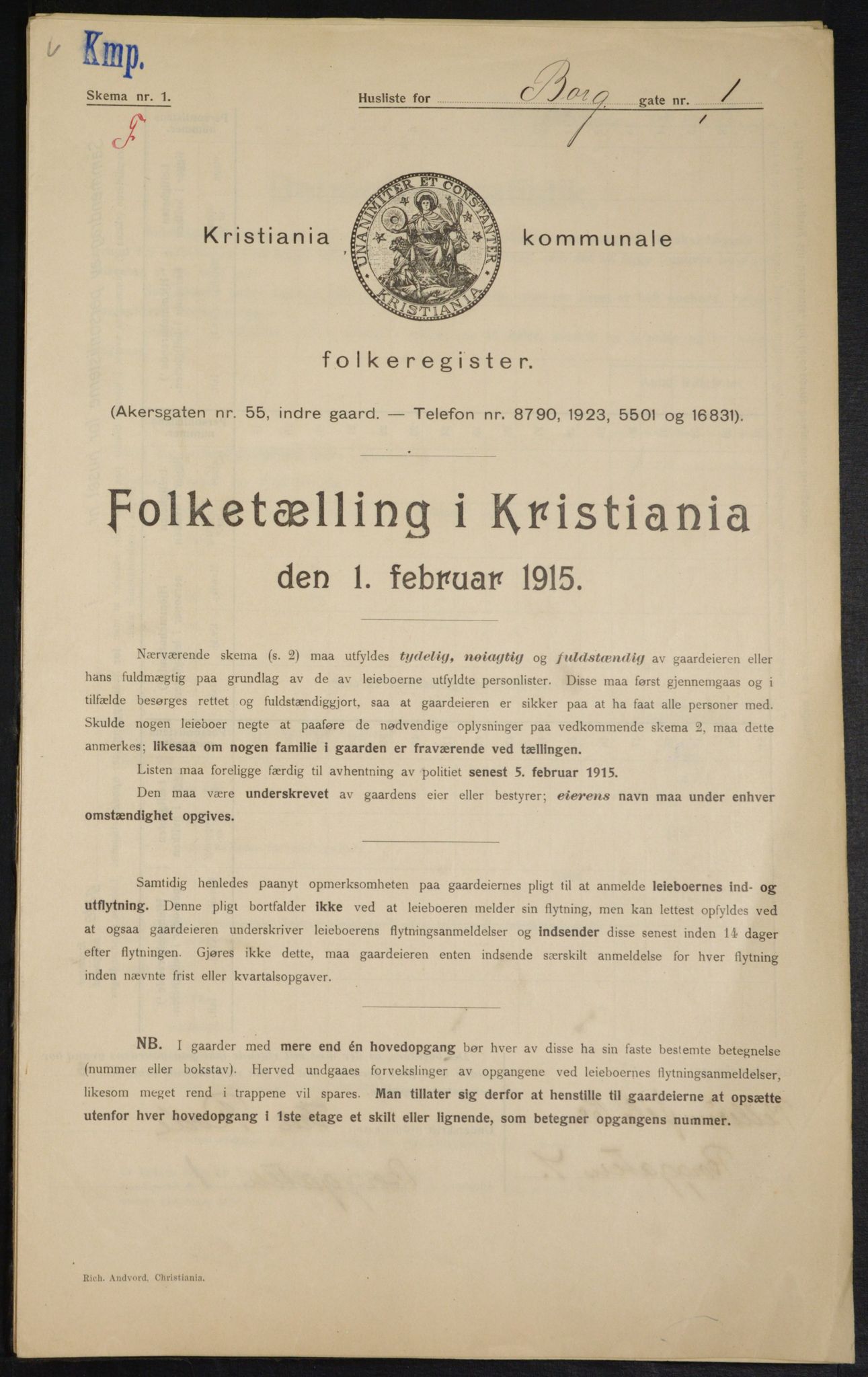 OBA, Kommunal folketelling 1.2.1915 for Kristiania, 1915, s. 7702