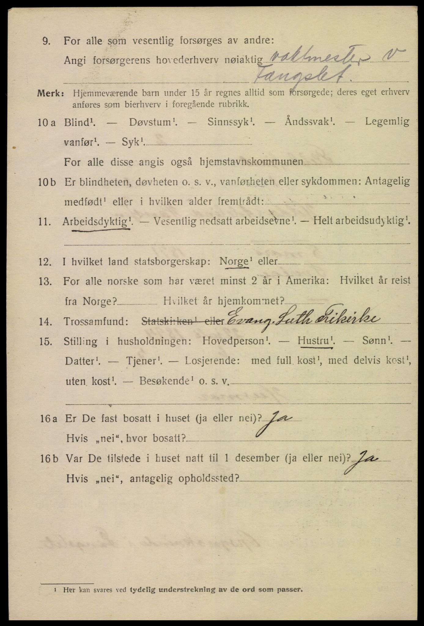 SAK, Folketelling 1920 for 1004 Flekkefjord kjøpstad, 1920, s. 3815