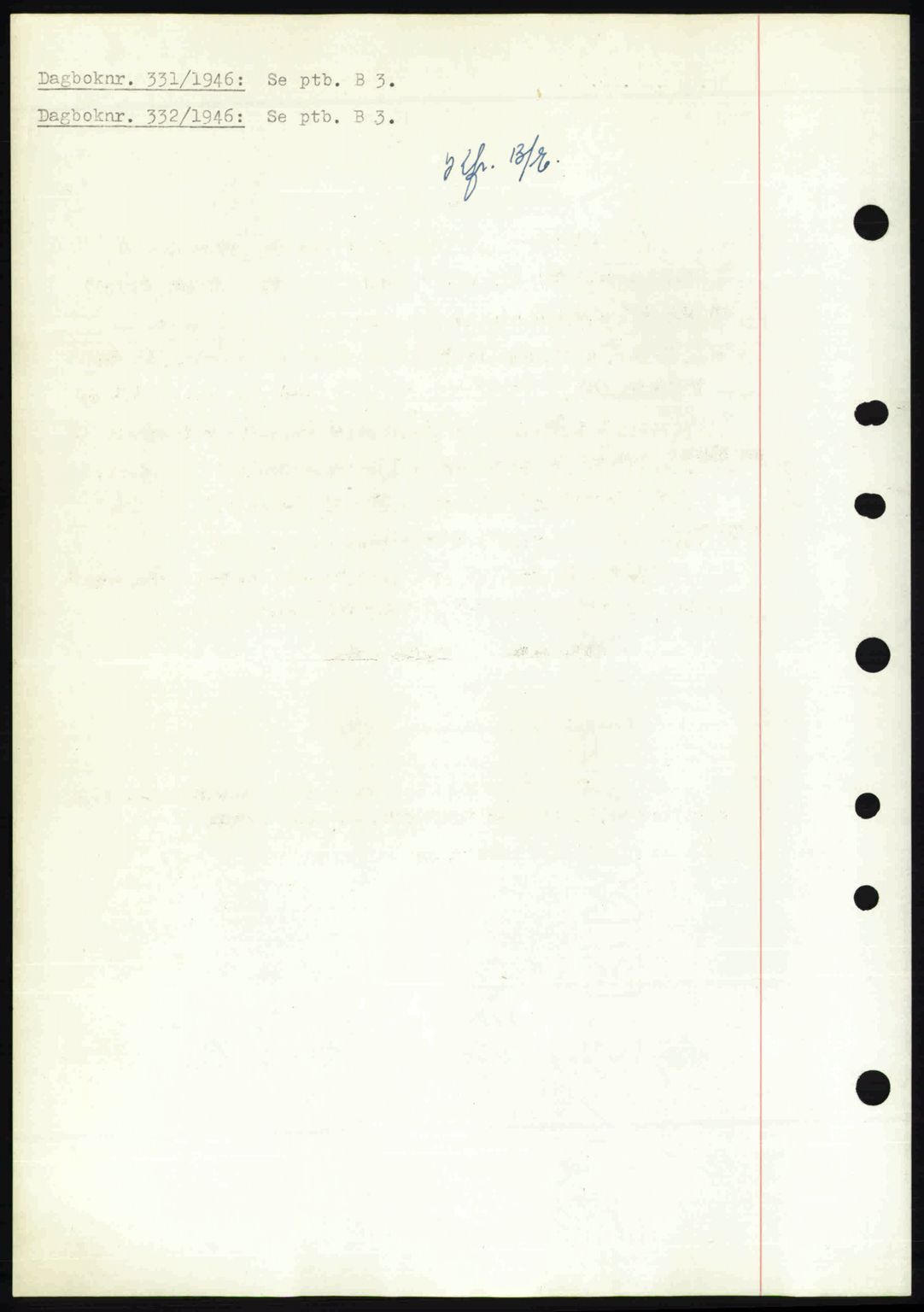 Nedenes sorenskriveri, SAK/1221-0006/G/Gb/Gba/L0054: Pantebok nr. A6c, 1946-1946, Dagboknr: 331/1946