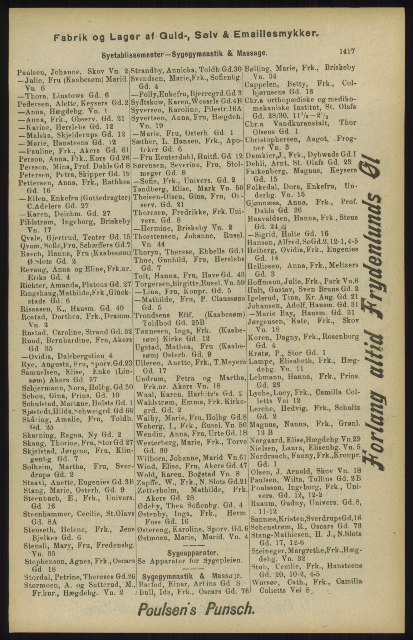 Kristiania/Oslo adressebok, PUBL/-, 1904, s. 1417