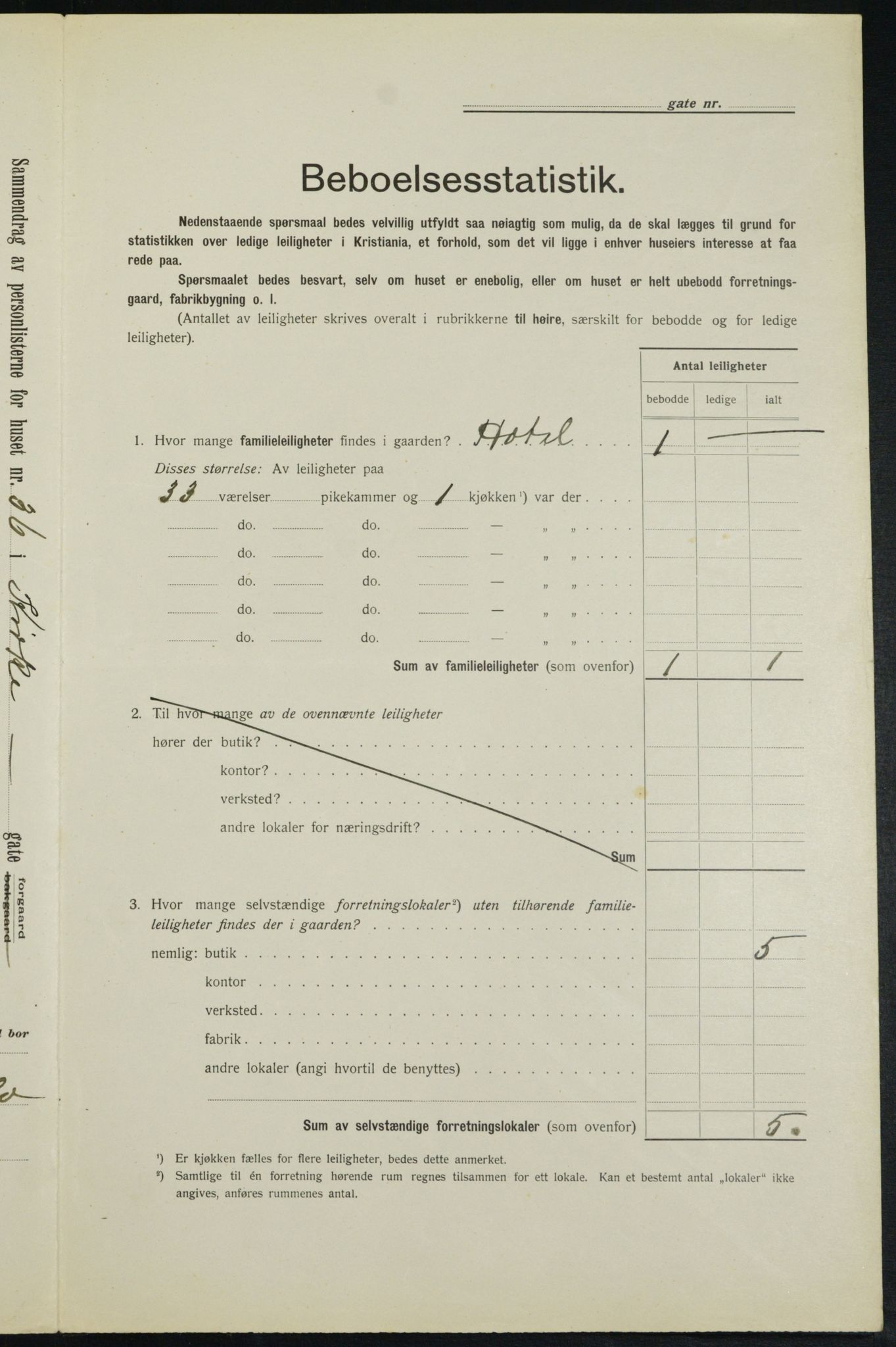 OBA, Kommunal folketelling 1.2.1913 for Kristiania, 1913, s. 49730