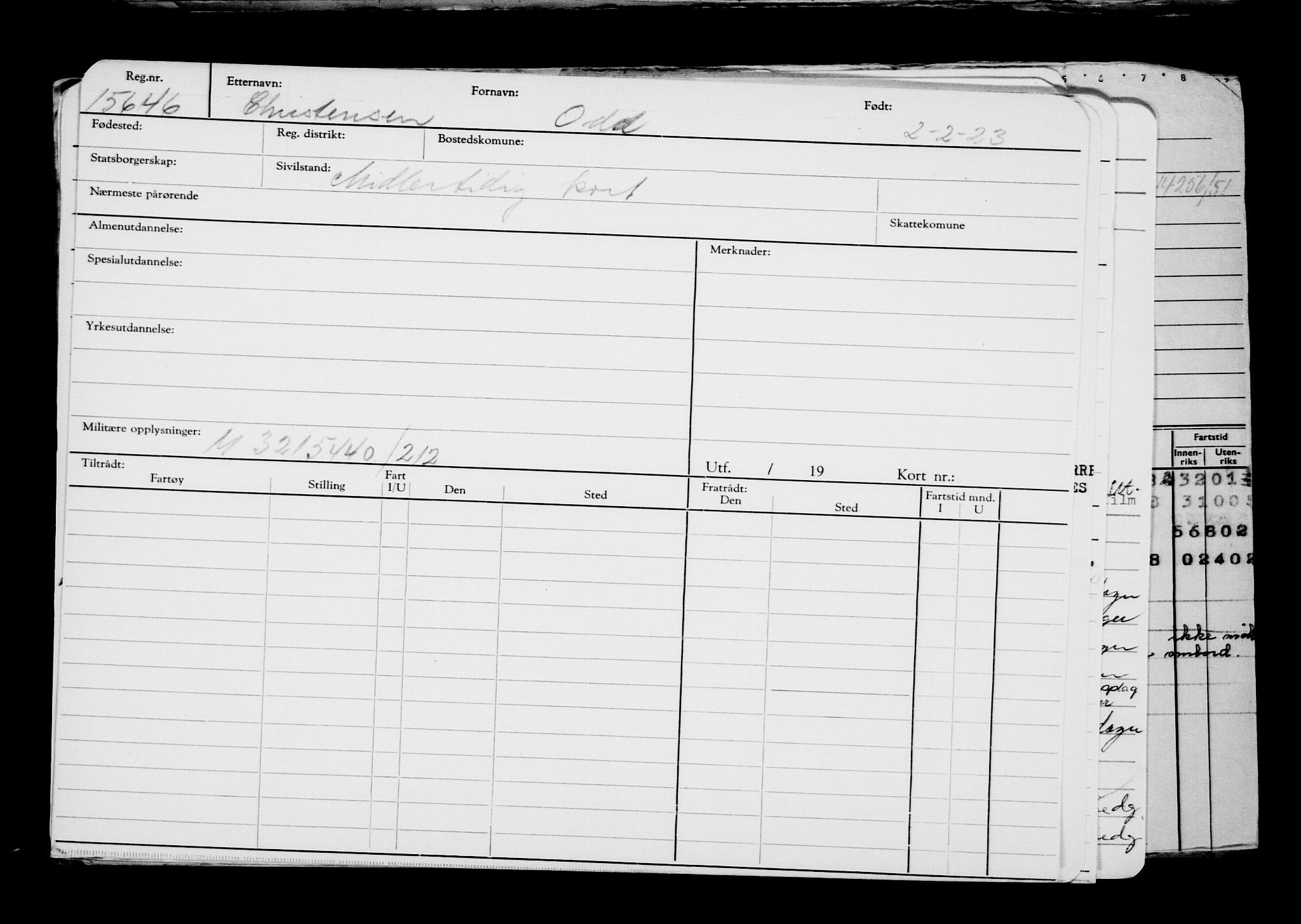 Direktoratet for sjømenn, AV/RA-S-3545/G/Gb/L0215: Hovedkort, 1923, s. 18