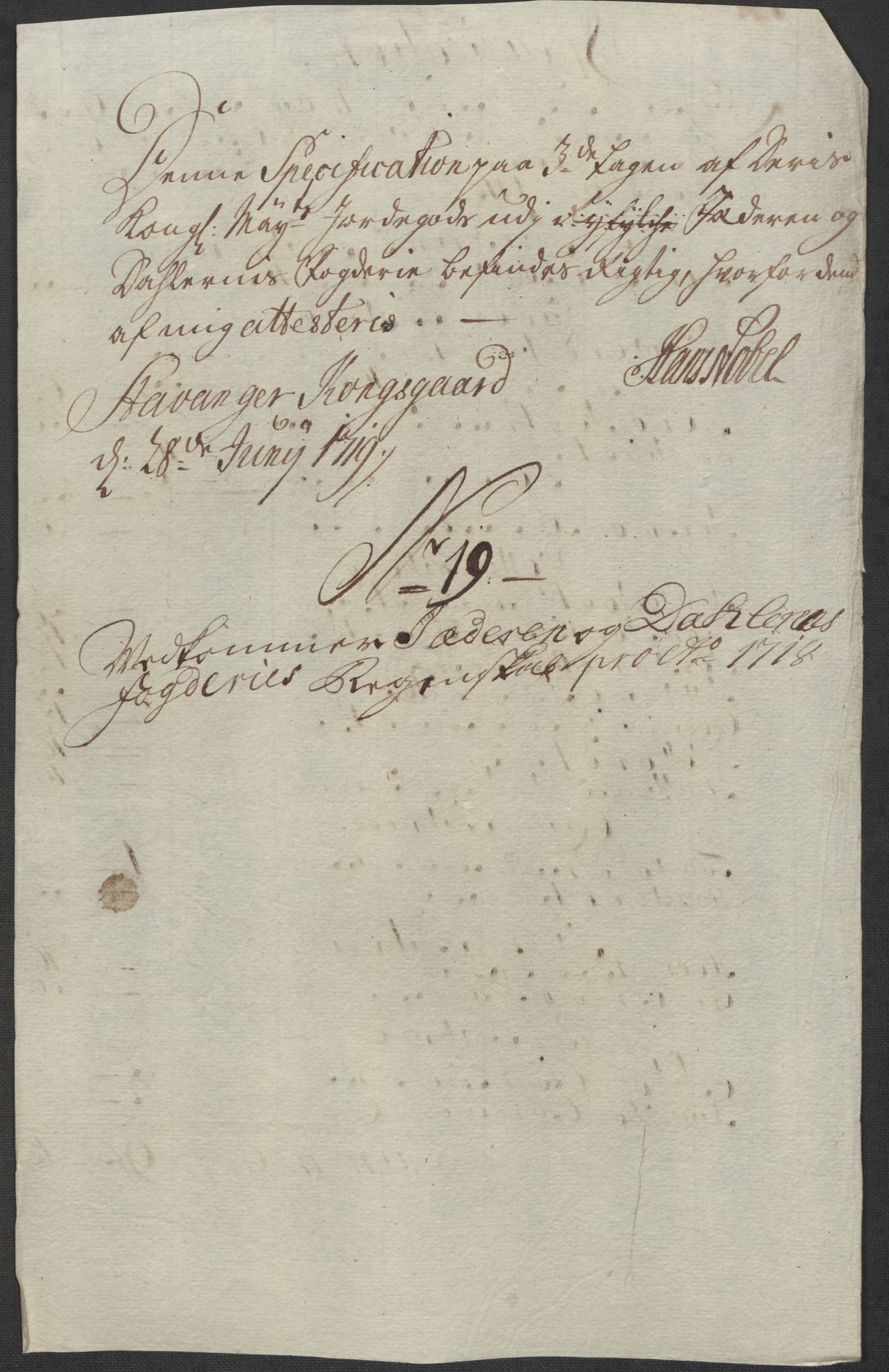 Rentekammeret inntil 1814, Reviderte regnskaper, Fogderegnskap, RA/EA-4092/R46/L2743: Fogderegnskap Jæren og Dalane, 1718, s. 106