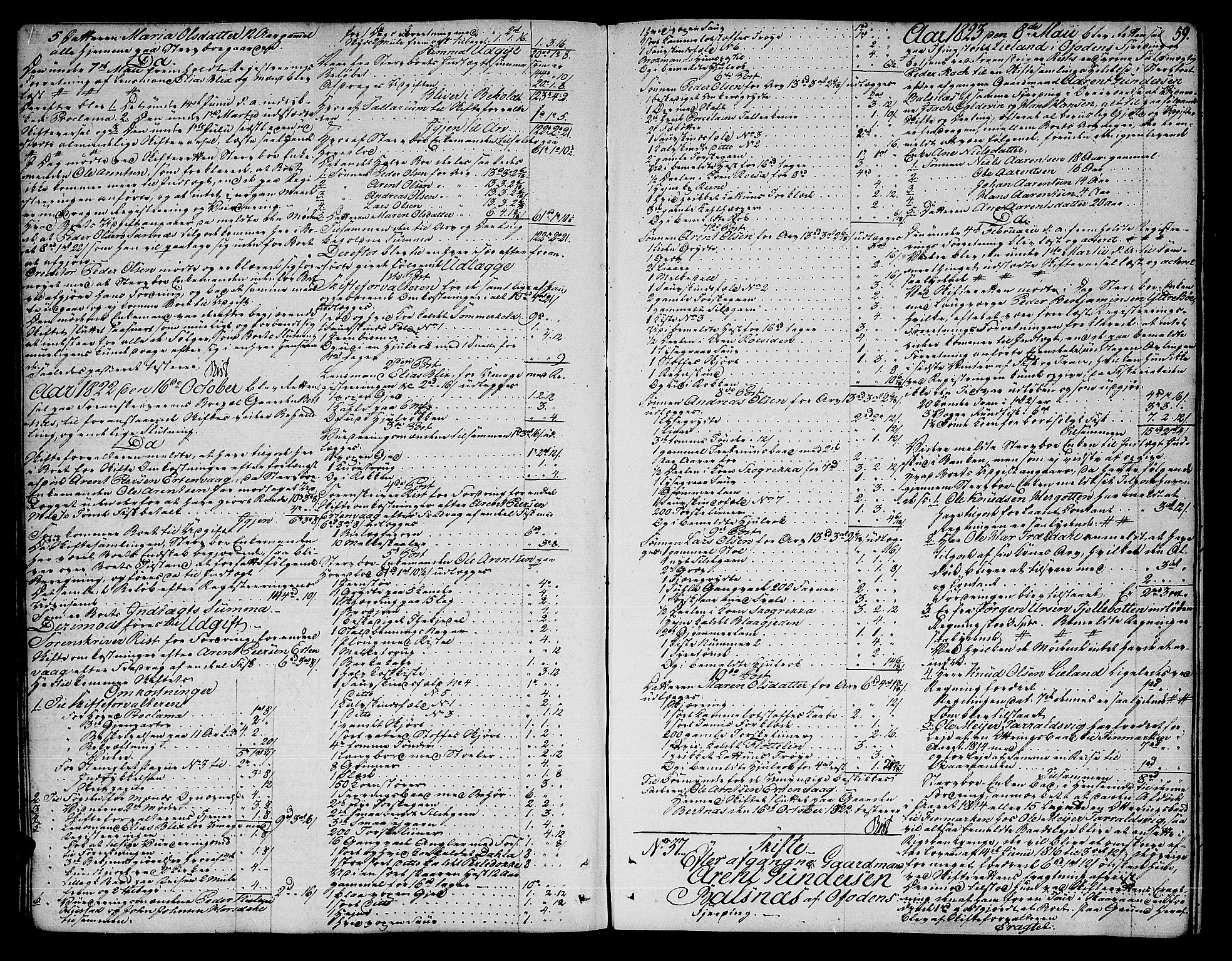 Salten sorenskriveri, AV/SAT-A-4578/1/3/3A/L0046: Skifteprotokoll 21a, 1821-1823, s. 58b-59a