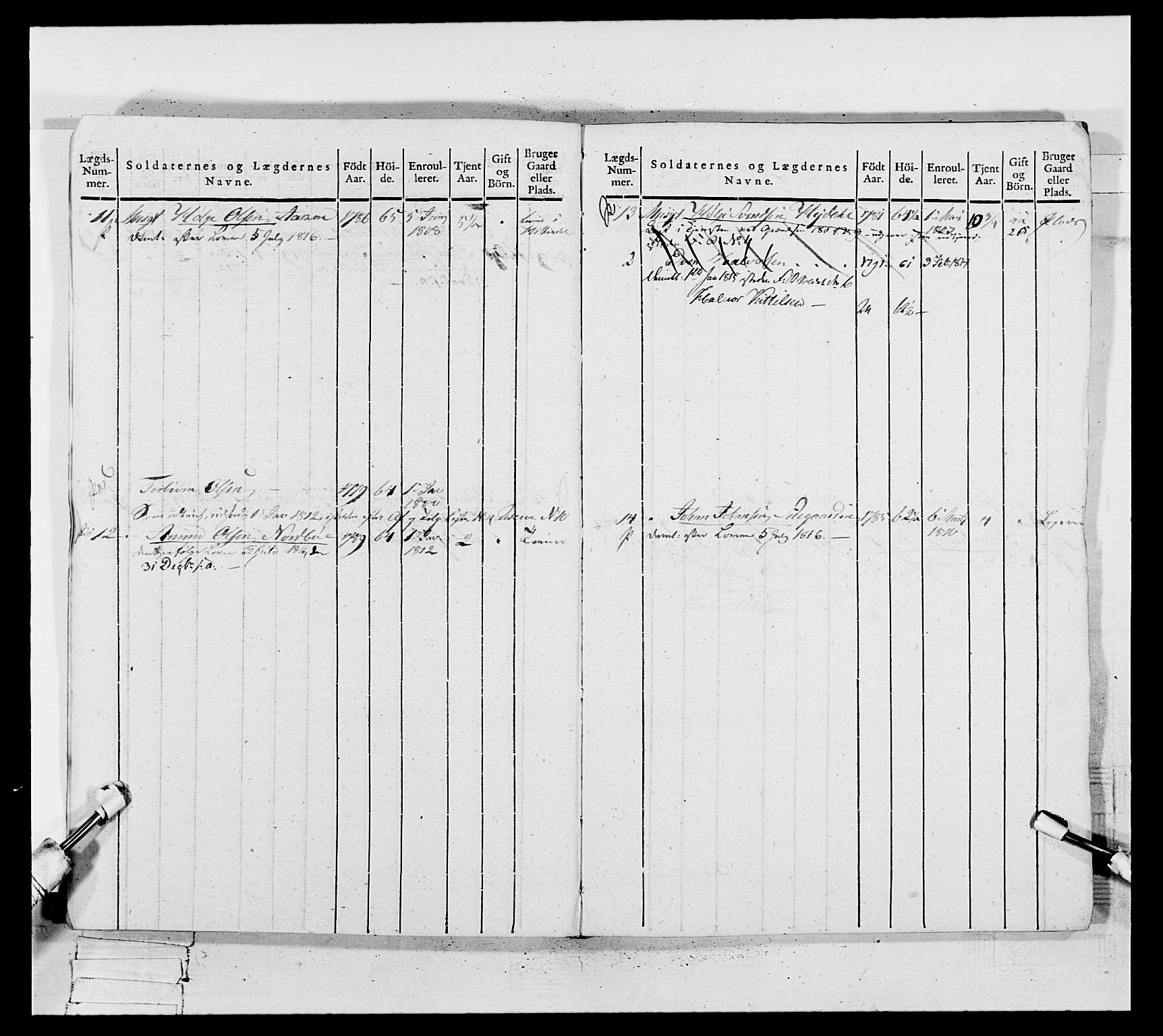 Generalitets- og kommissariatskollegiet, Det kongelige norske kommissariatskollegium, AV/RA-EA-5420/E/Eh/L0117: Telemarkske nasjonale infanteriregiment, 1812-1814, s. 223