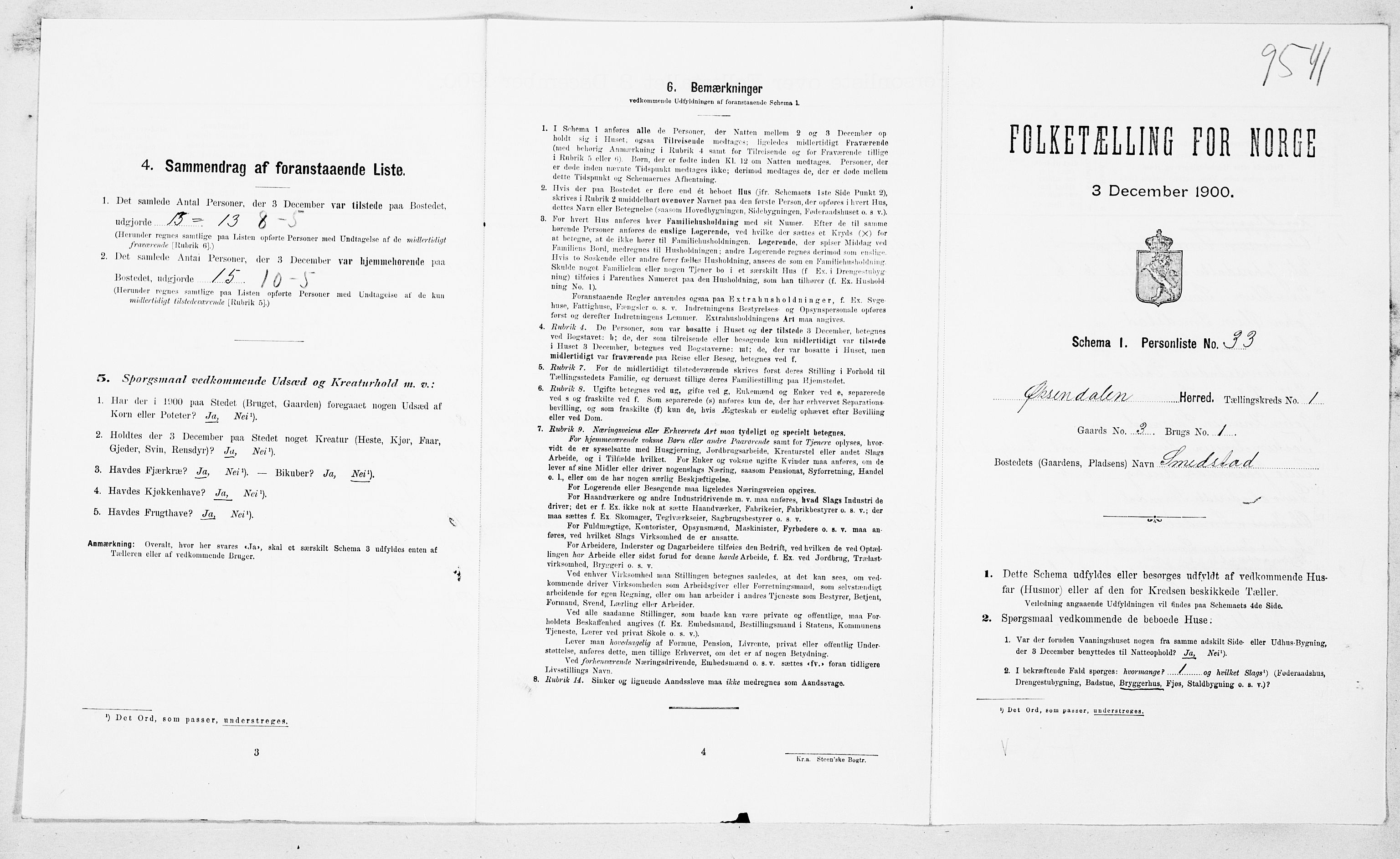SAT, Folketelling 1900 for 1561 Øksendal herred, 1900, s. 68
