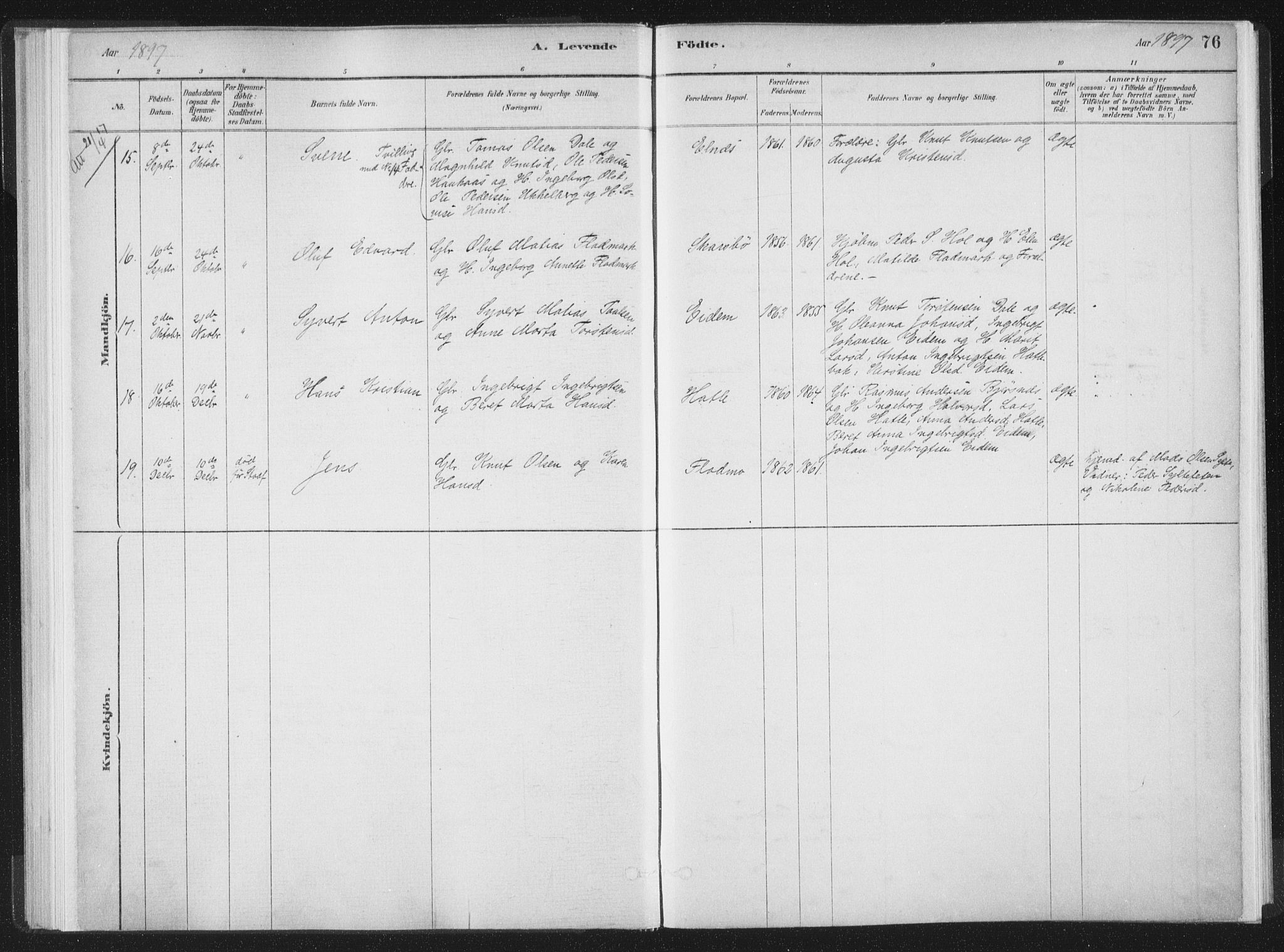 Ministerialprotokoller, klokkerbøker og fødselsregistre - Møre og Romsdal, SAT/A-1454/564/L0740: Ministerialbok nr. 564A01, 1880-1899, s. 76