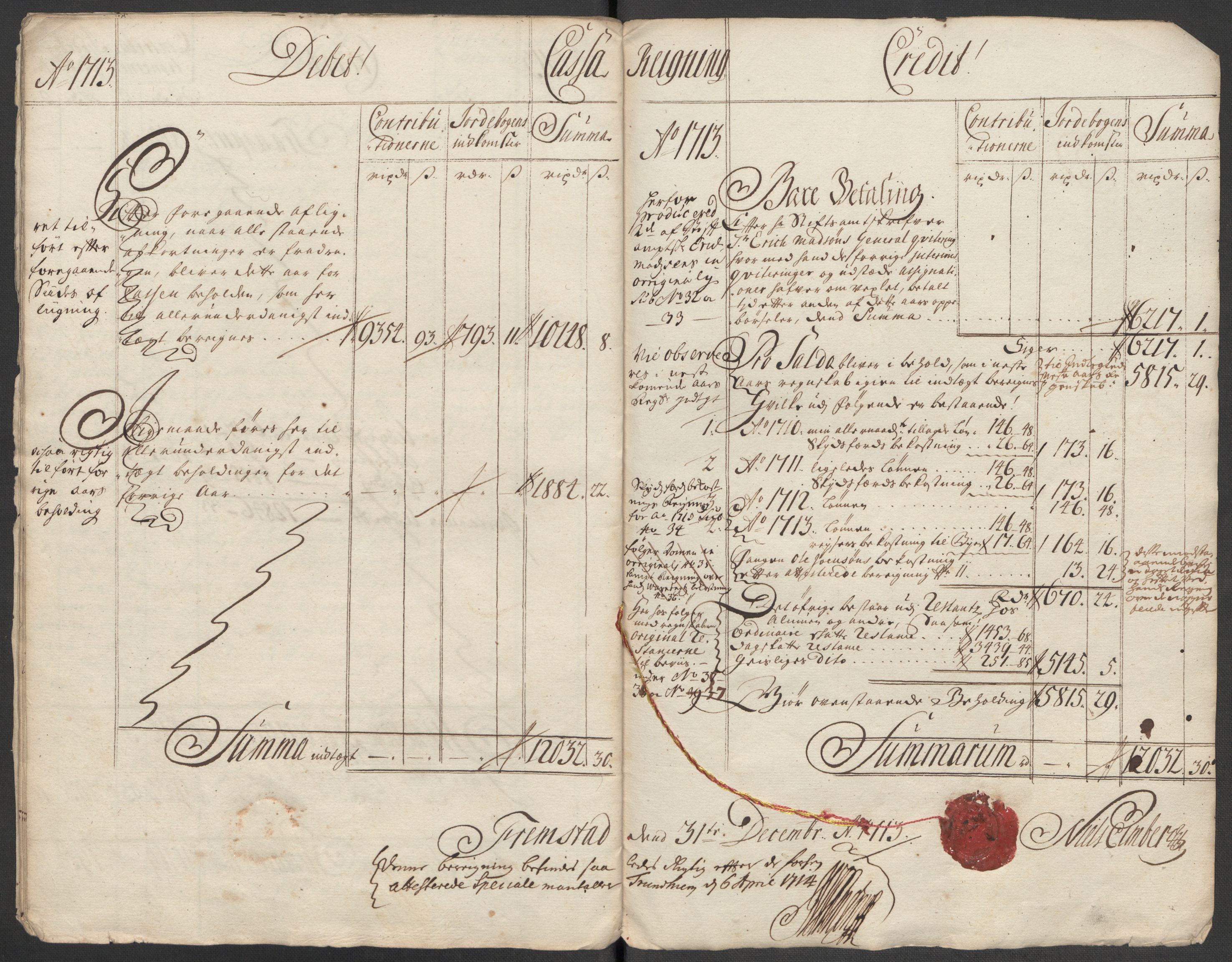 Rentekammeret inntil 1814, Reviderte regnskaper, Fogderegnskap, AV/RA-EA-4092/R57/L3861: Fogderegnskap Fosen, 1712-1713, s. 275