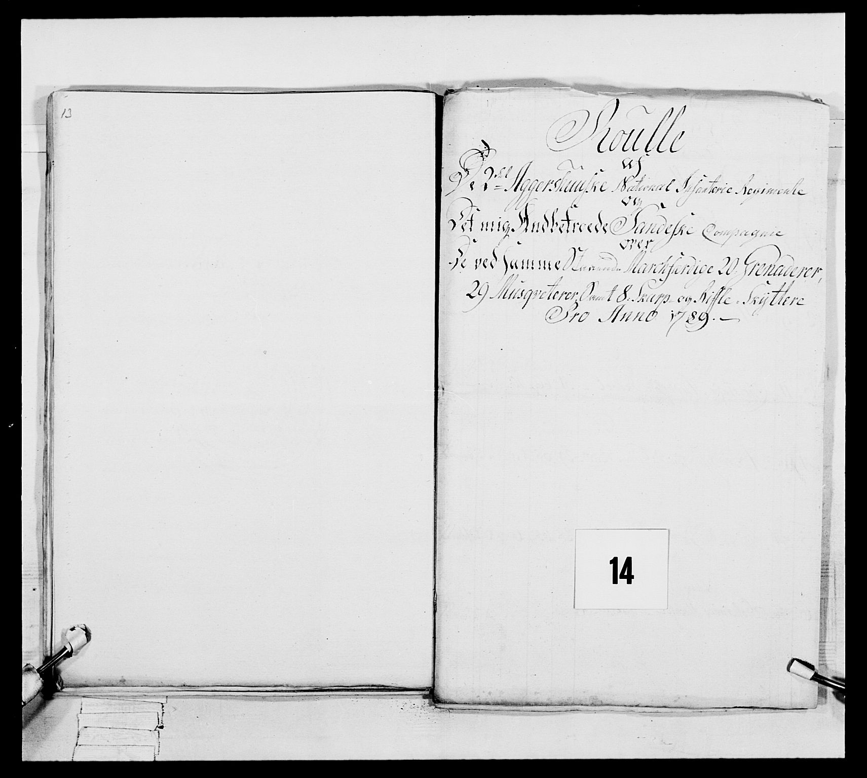 Generalitets- og kommissariatskollegiet, Det kongelige norske kommissariatskollegium, AV/RA-EA-5420/E/Eh/L0046: 2. Akershusiske nasjonale infanteriregiment, 1789, s. 273