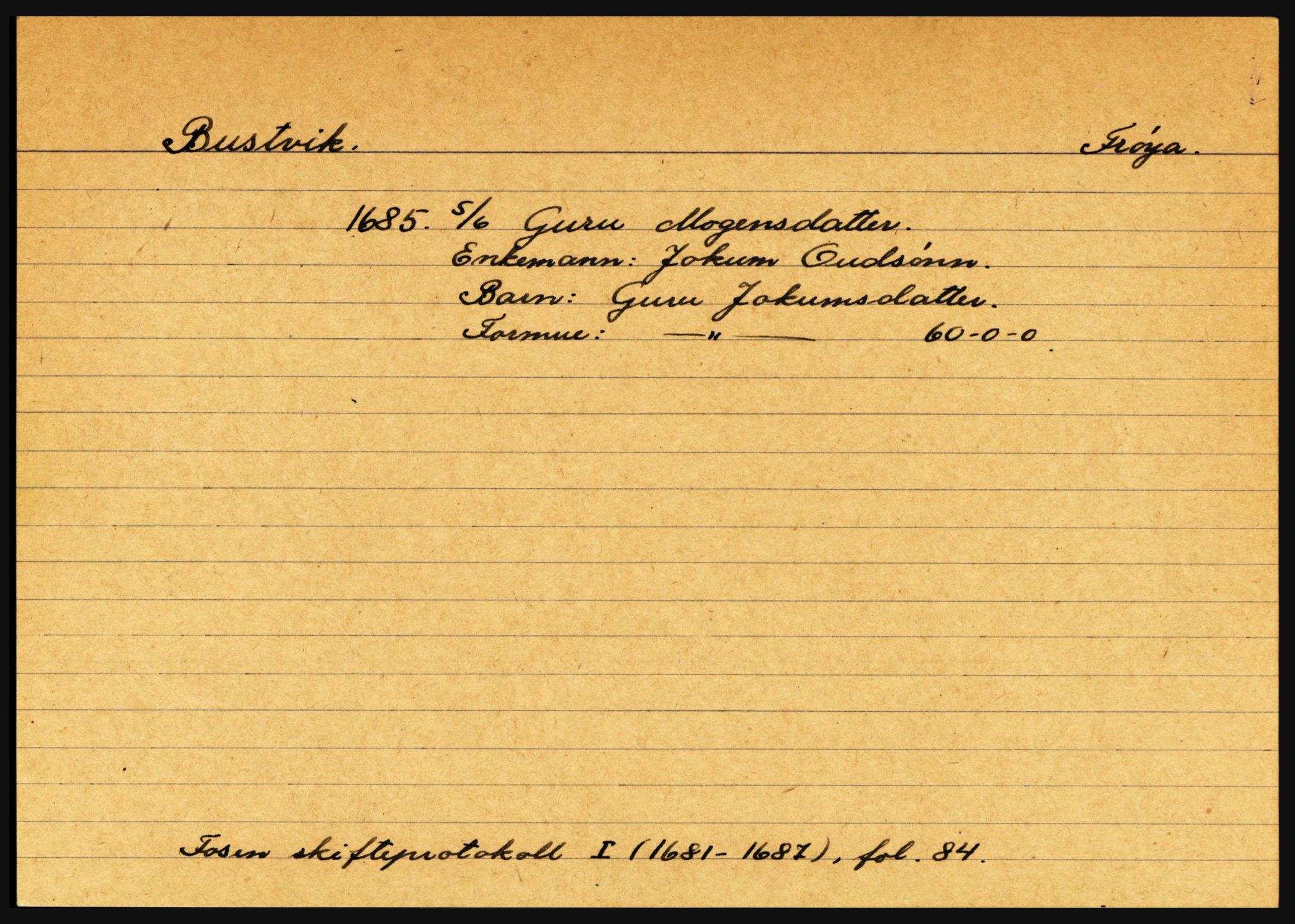 Fosen sorenskriveri, AV/SAT-A-1107/1/3, 1681-1823, s. 879