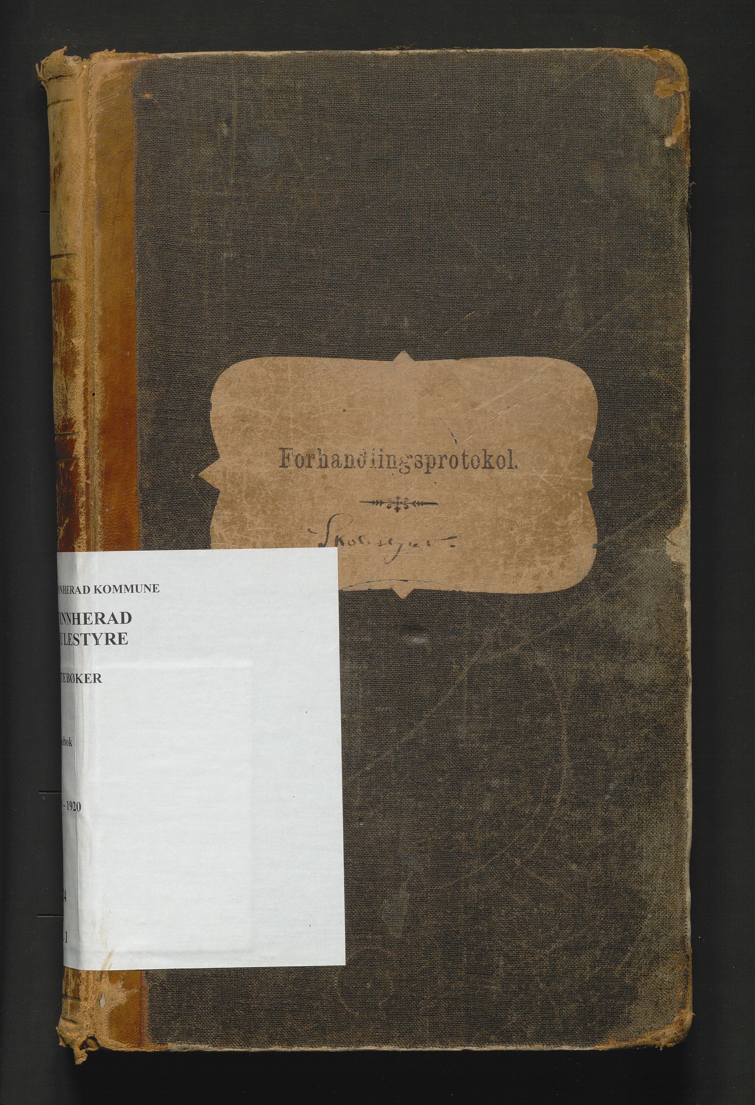 Kvinnherad kommune. Skulestyret , IKAH/1224-211/A/Aa/L0001/0001: Møtebok for Kvinnherad skulestyre  / Møtebok for Kvinnherad skulestyre 1889-1920, 1889-1920