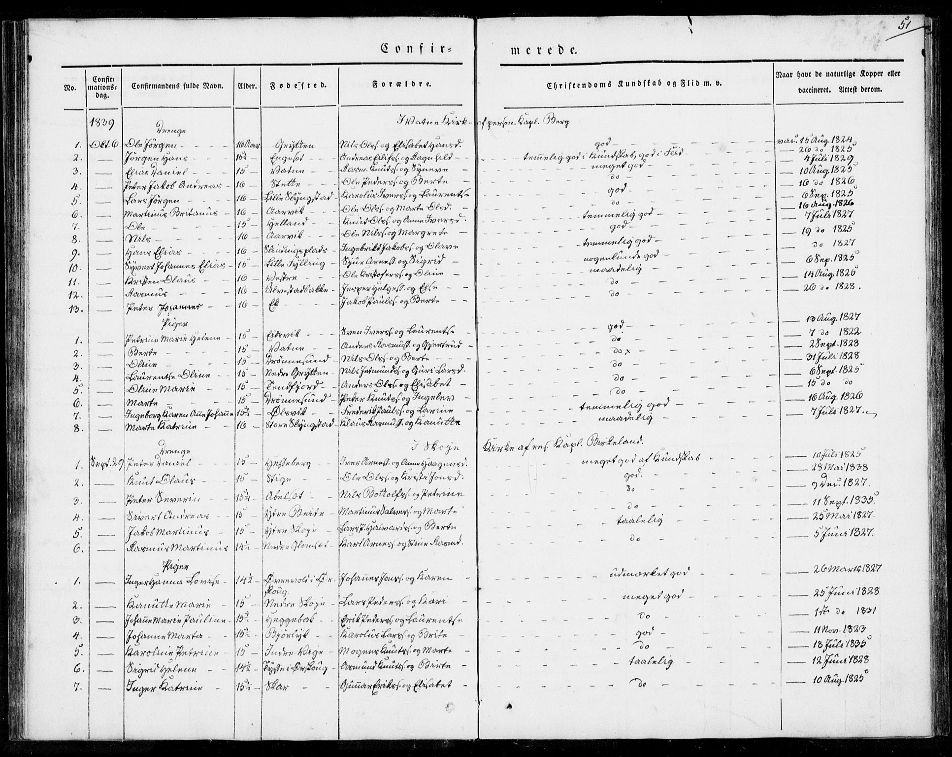 Ministerialprotokoller, klokkerbøker og fødselsregistre - Møre og Romsdal, SAT/A-1454/524/L0352: Ministerialbok nr. 524A04, 1838-1847, s. 51