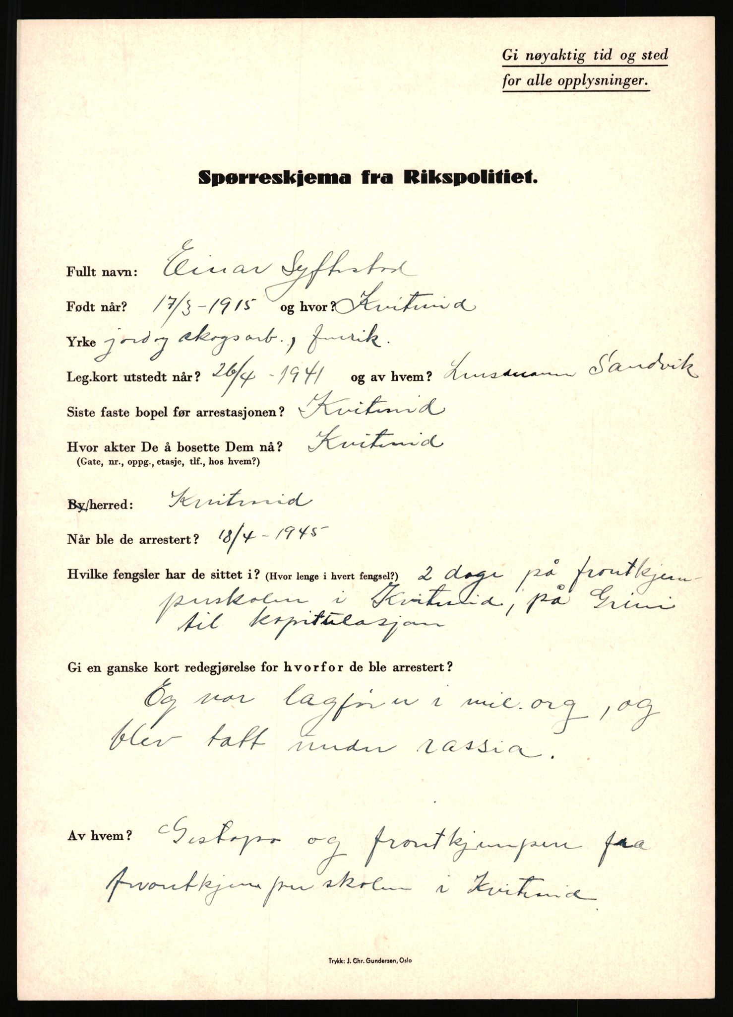 Rikspolitisjefen, AV/RA-S-1560/L/L0016: Sti, Lauritz - Tettum, Karl August, 1940-1945, s. 585