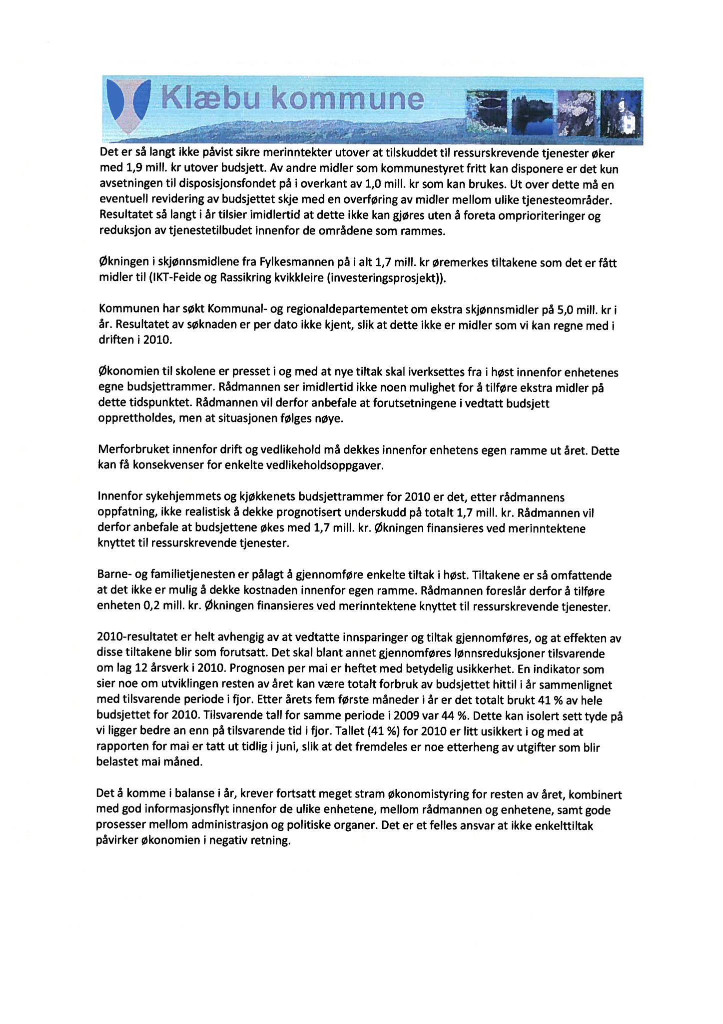 Klæbu Kommune, TRKO/KK/01-KS/L003: Kommunestyret - Møtedokumenter, 2010, s. 812