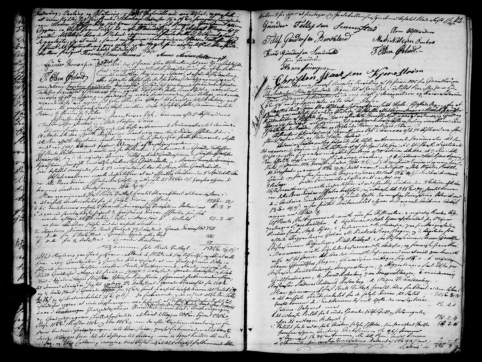 Vestre Nedenes/Sand sorenskriveri, AV/SAK-1221-0010/H/Hc/L0003: Skifteforhandlingsprotokoll nr. 1, 1835-1844, s. 21b-22a