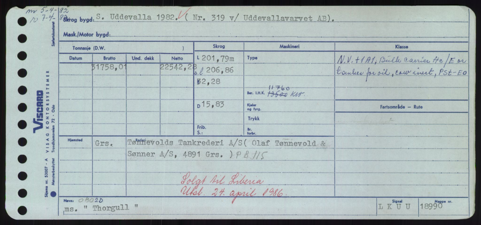 Sjøfartsdirektoratet med forløpere, Skipsmålingen, RA/S-1627/H/Hd/L0038: Fartøy, T-Th, s. 695