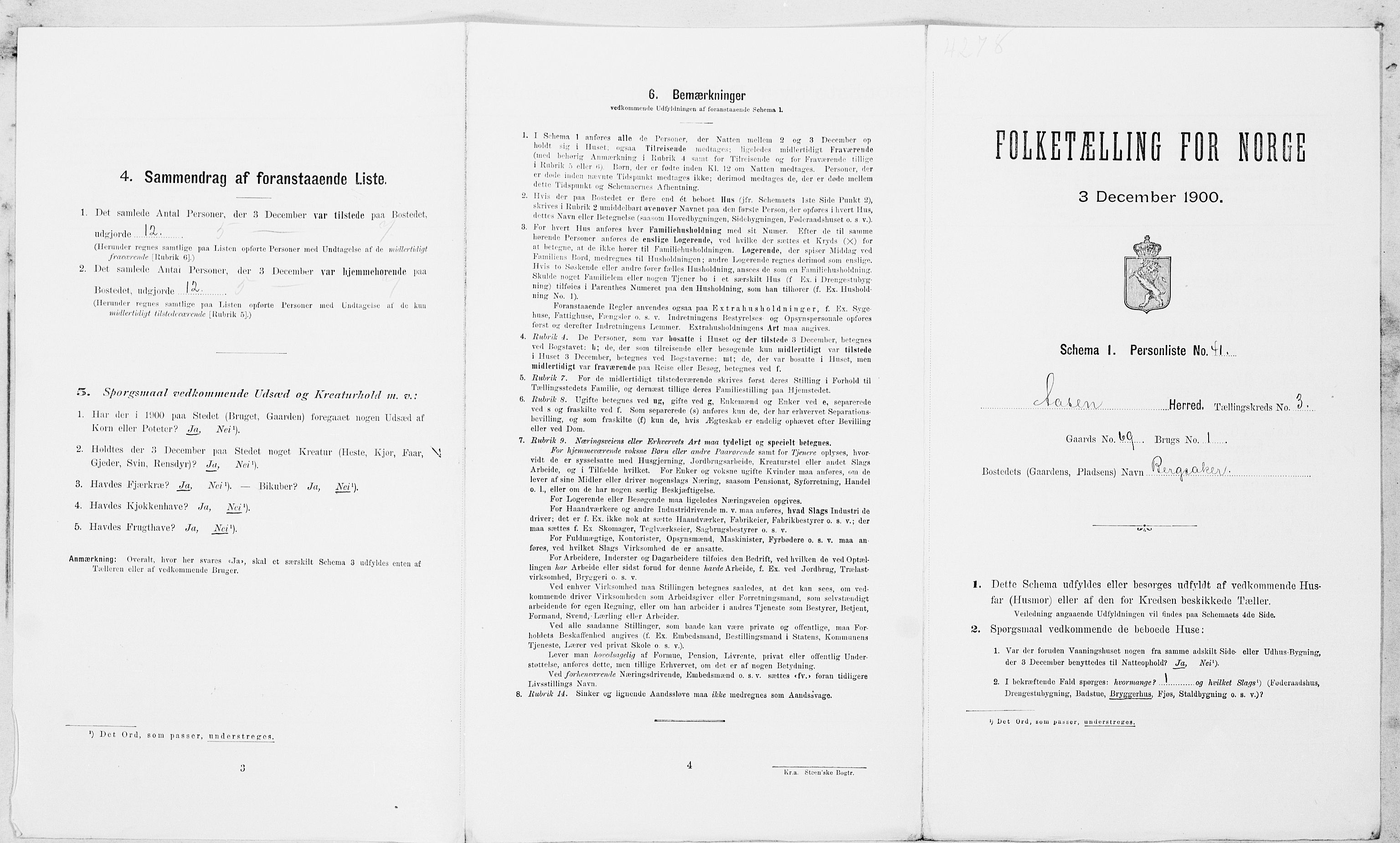 SAT, Folketelling 1900 for 1716 Åsen herred, 1900, s. 336
