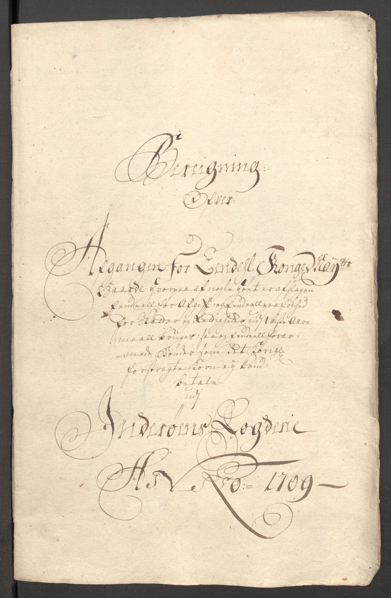 Rentekammeret inntil 1814, Reviderte regnskaper, Fogderegnskap, RA/EA-4092/R63/L4317: Fogderegnskap Inderøy, 1709, s. 249